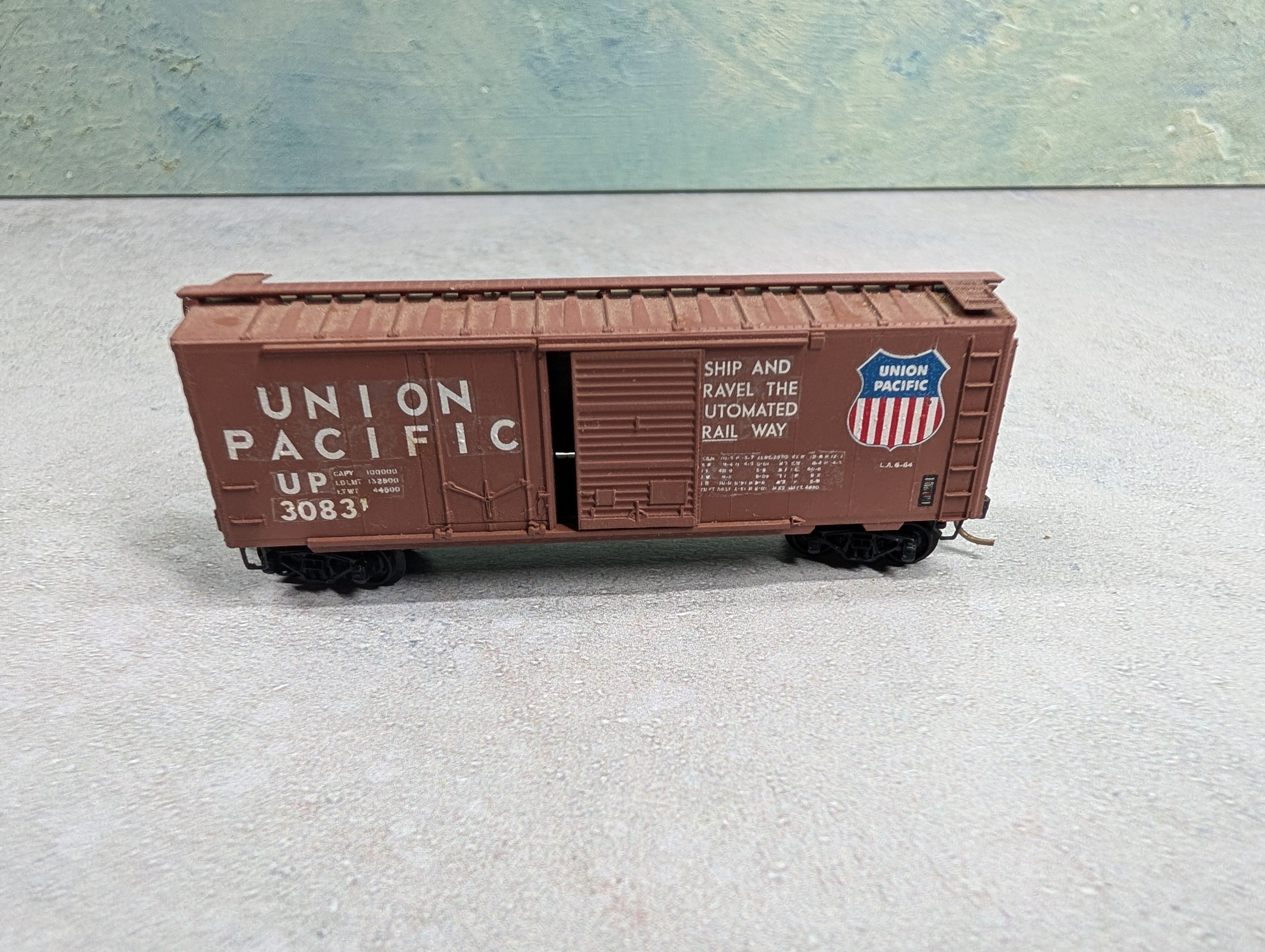 USED Kadee N Scale 40' Box Car Union Pacific UP #3083 Decal