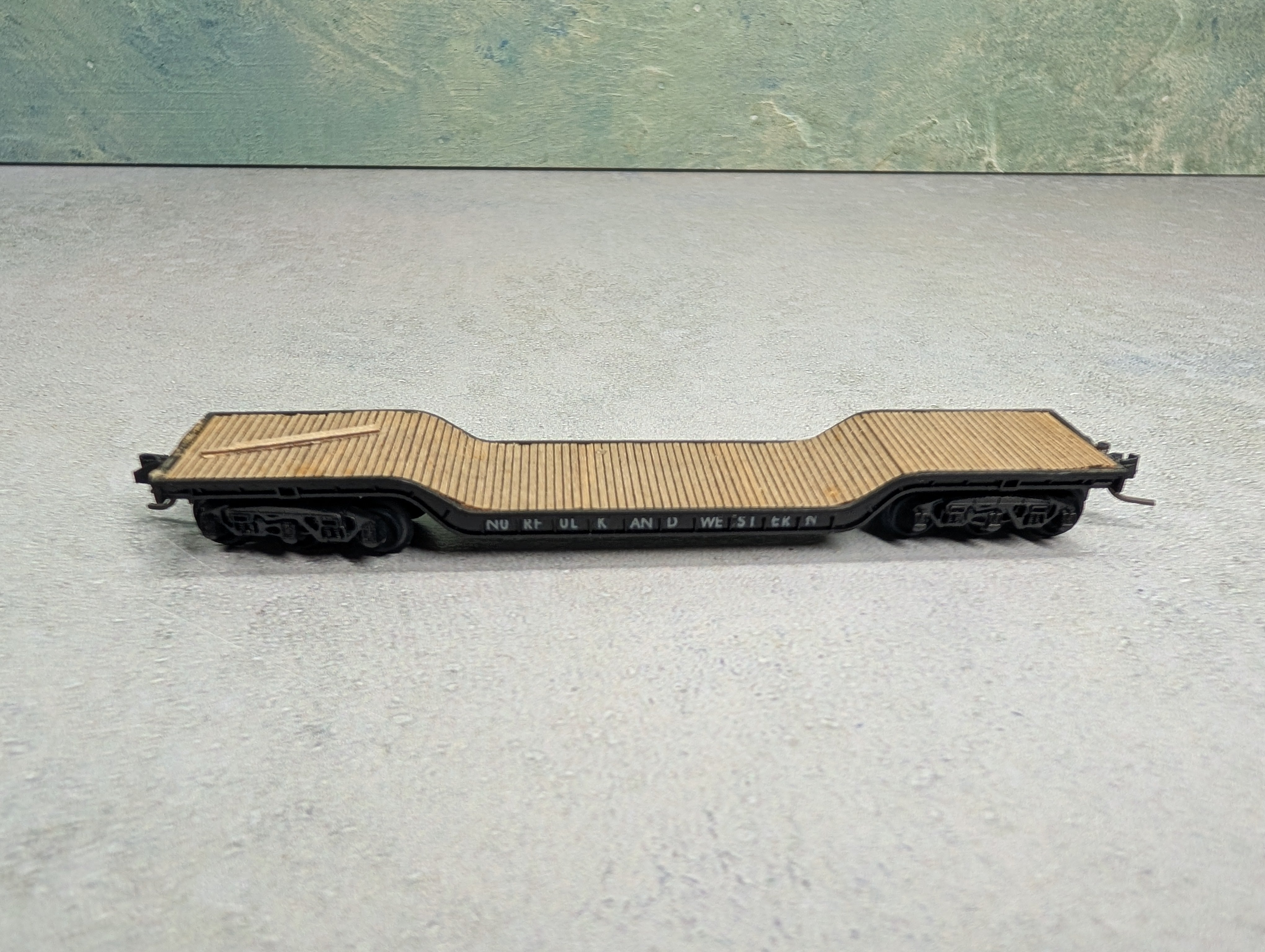 USED Atlas N Scale 53' Center Depressed Flat Car Norfolk & Western N&W