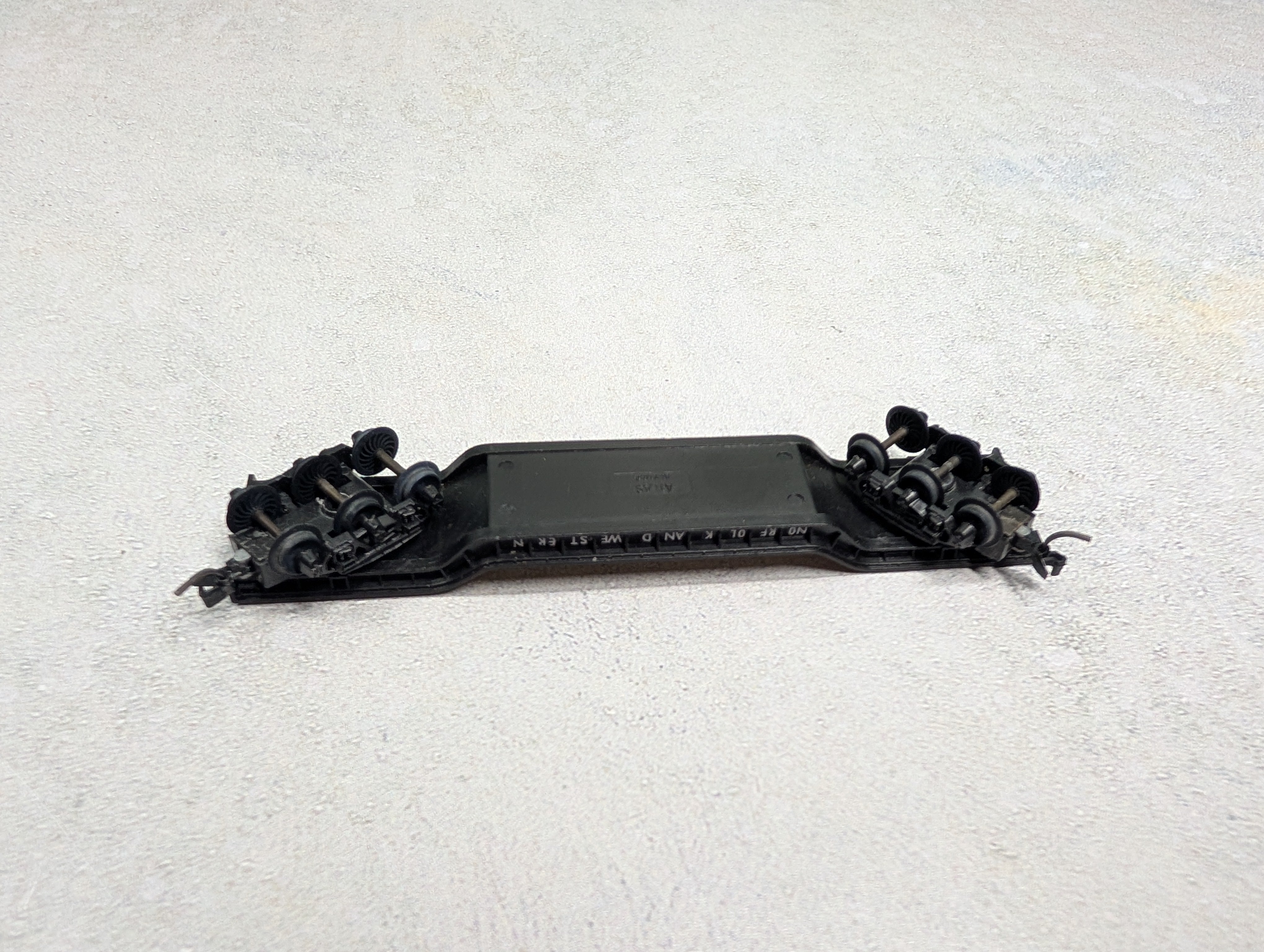 USED Atlas N Scale 53' Center Depressed Flat Car Norfolk & Western N&W