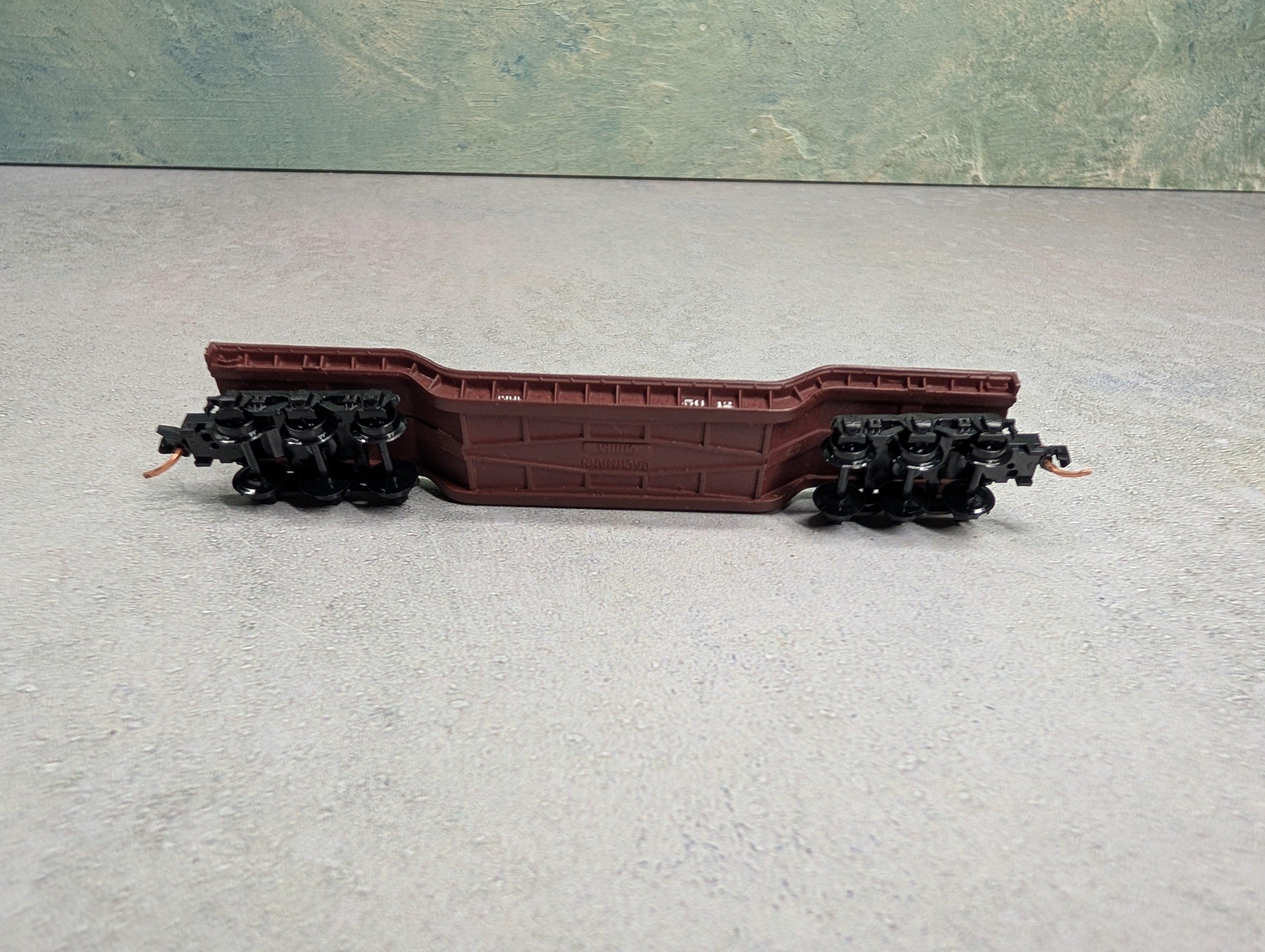 USED Bachmann N Scale 53' Center Depressed Flat Car Pennsylvania PRR #5612 Decals