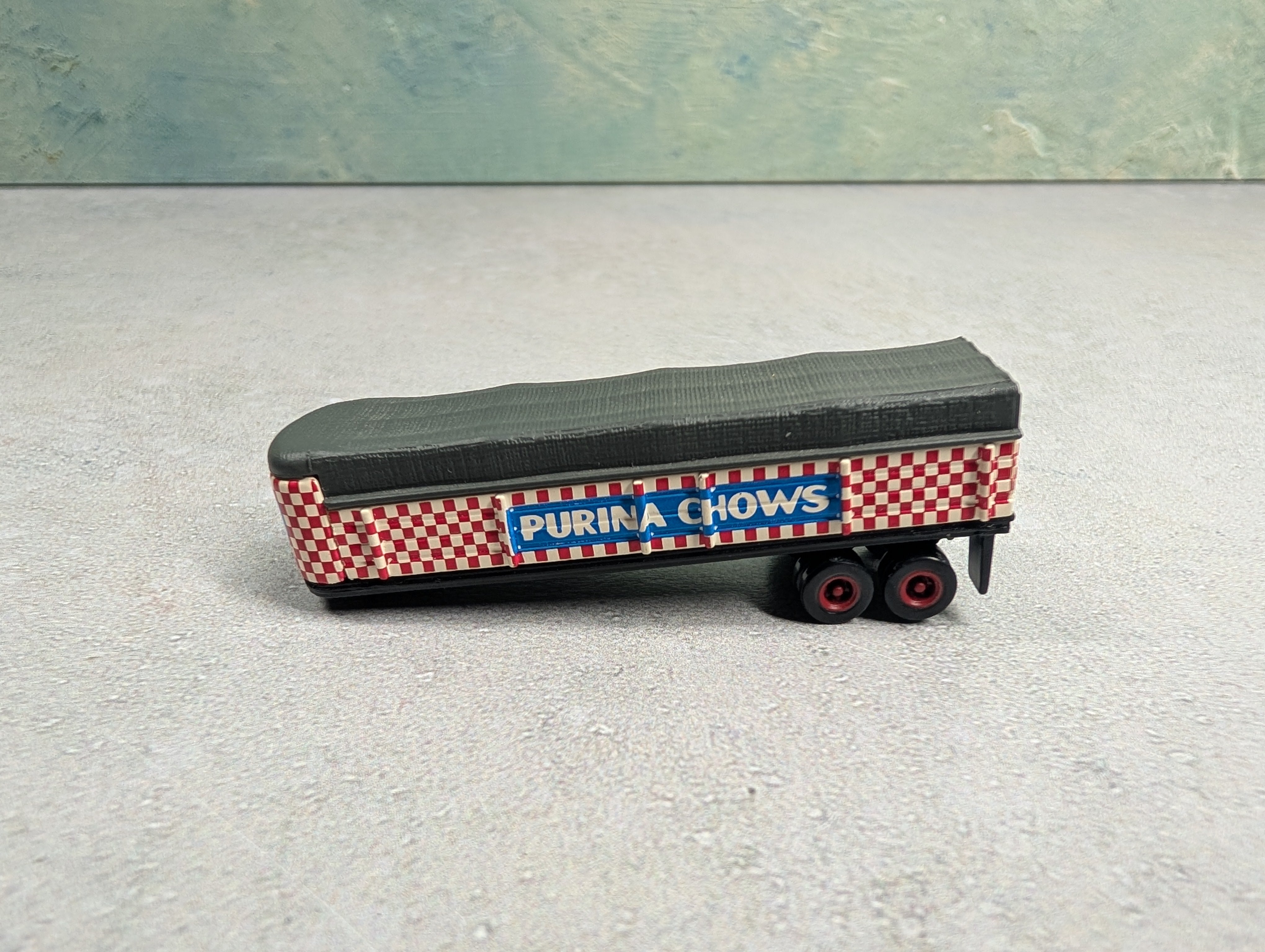 USED N Scale 32' Tarped Trailer Ralston Purina Company Purina Chows