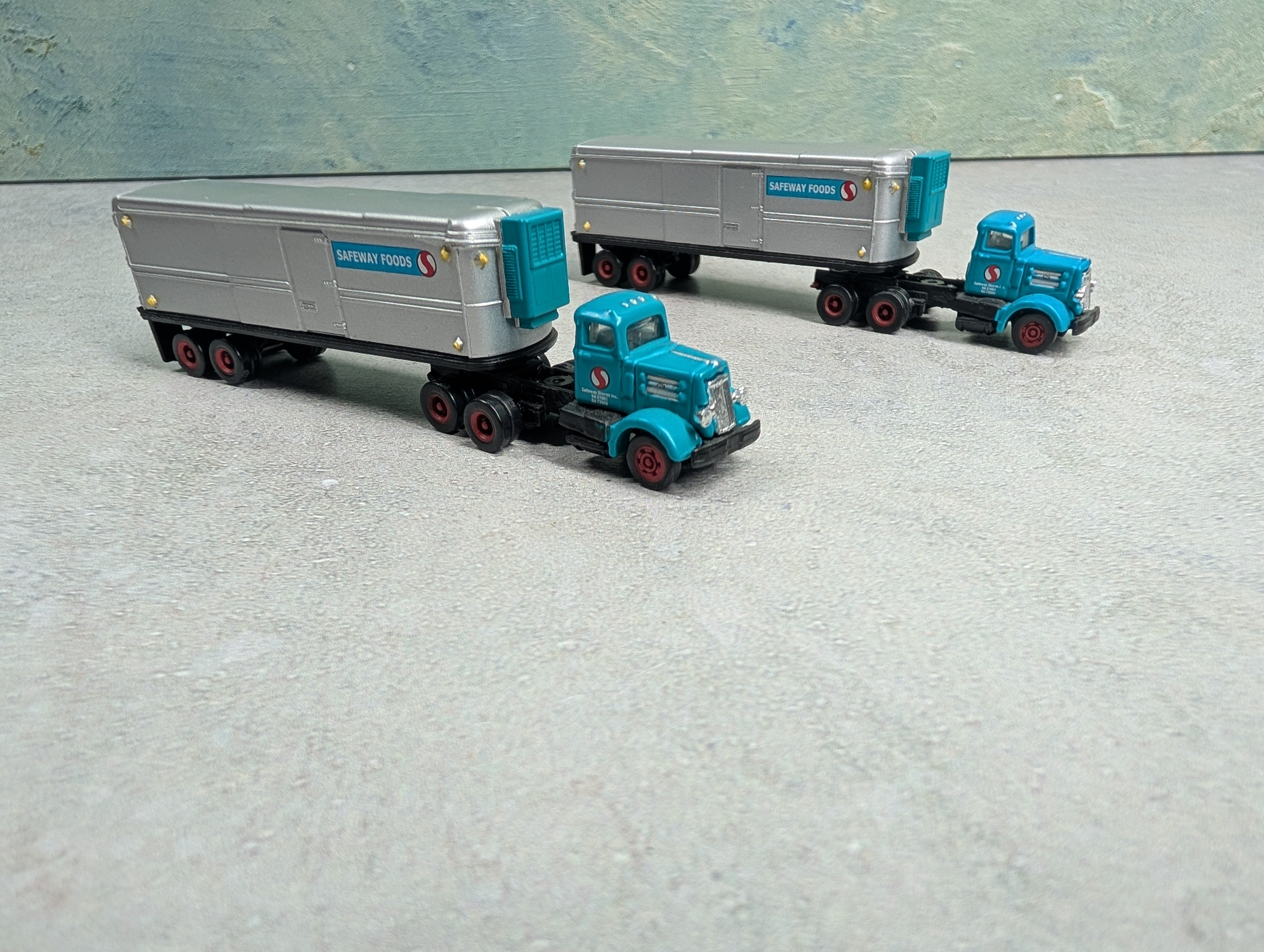 USED Classic Metal Works N Scale Lot of Tractor Trailers w/ Reefers Safeway Foods