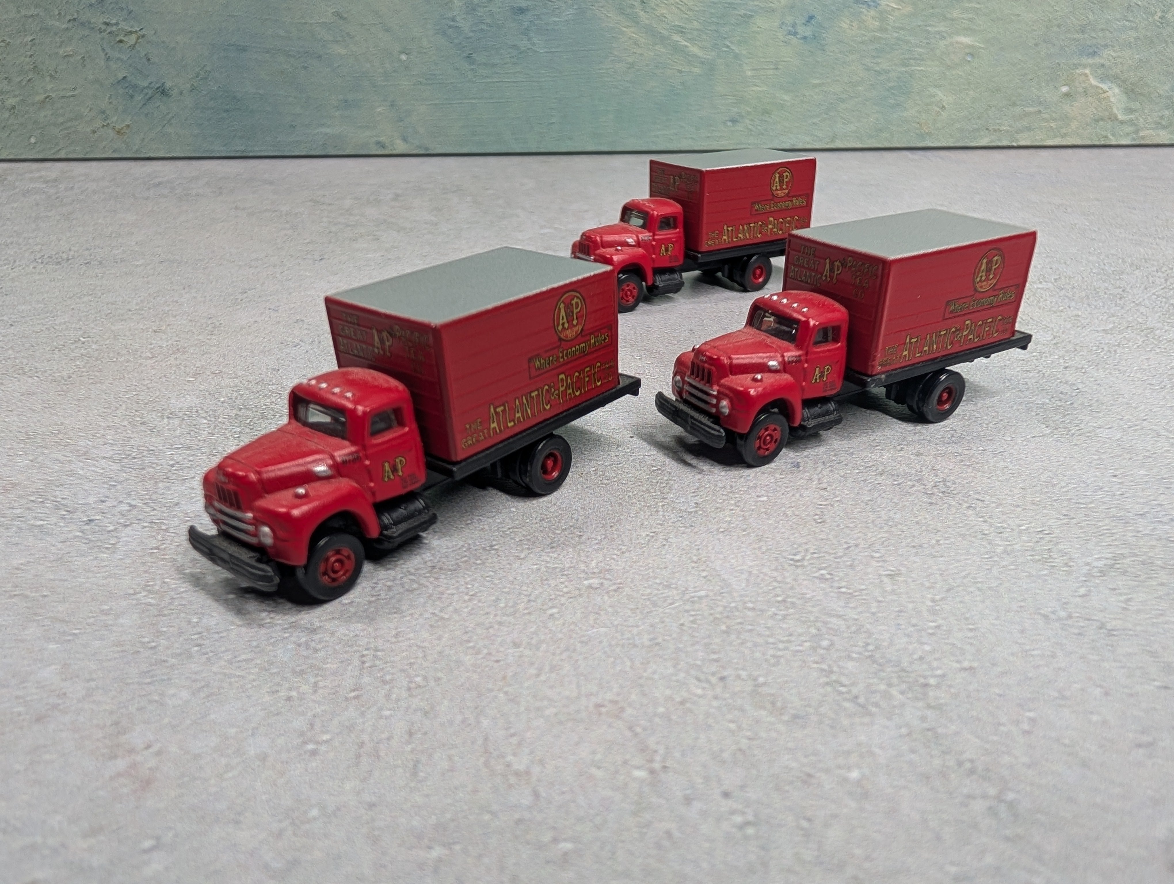 USED Classic Metal Works N Scale Lot of Box Trucks Atlantic & Pacific A&P (3 pcs)