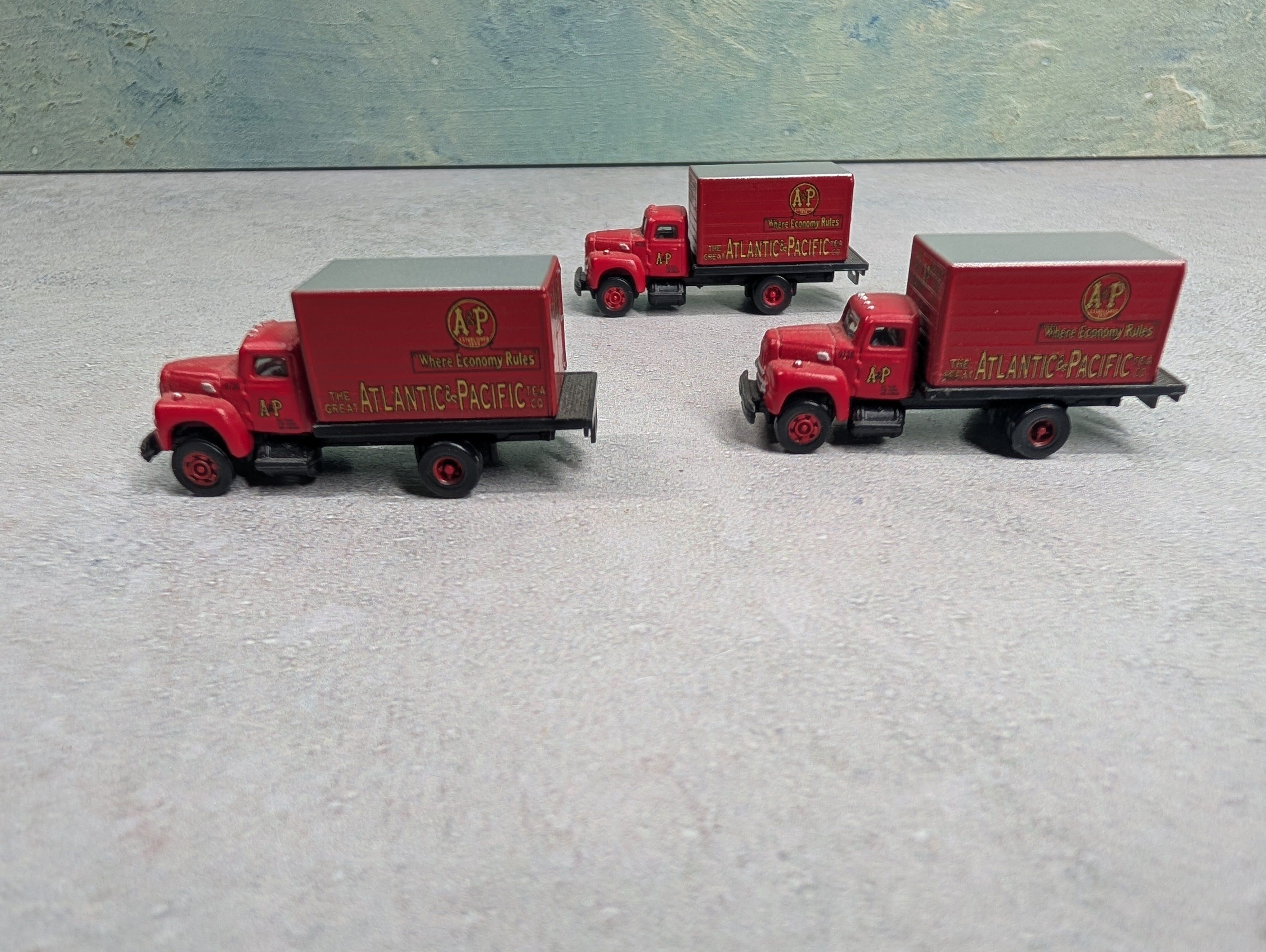 USED Classic Metal Works N Scale Lot of Box Trucks Atlantic & Pacific A&P (3 pcs)