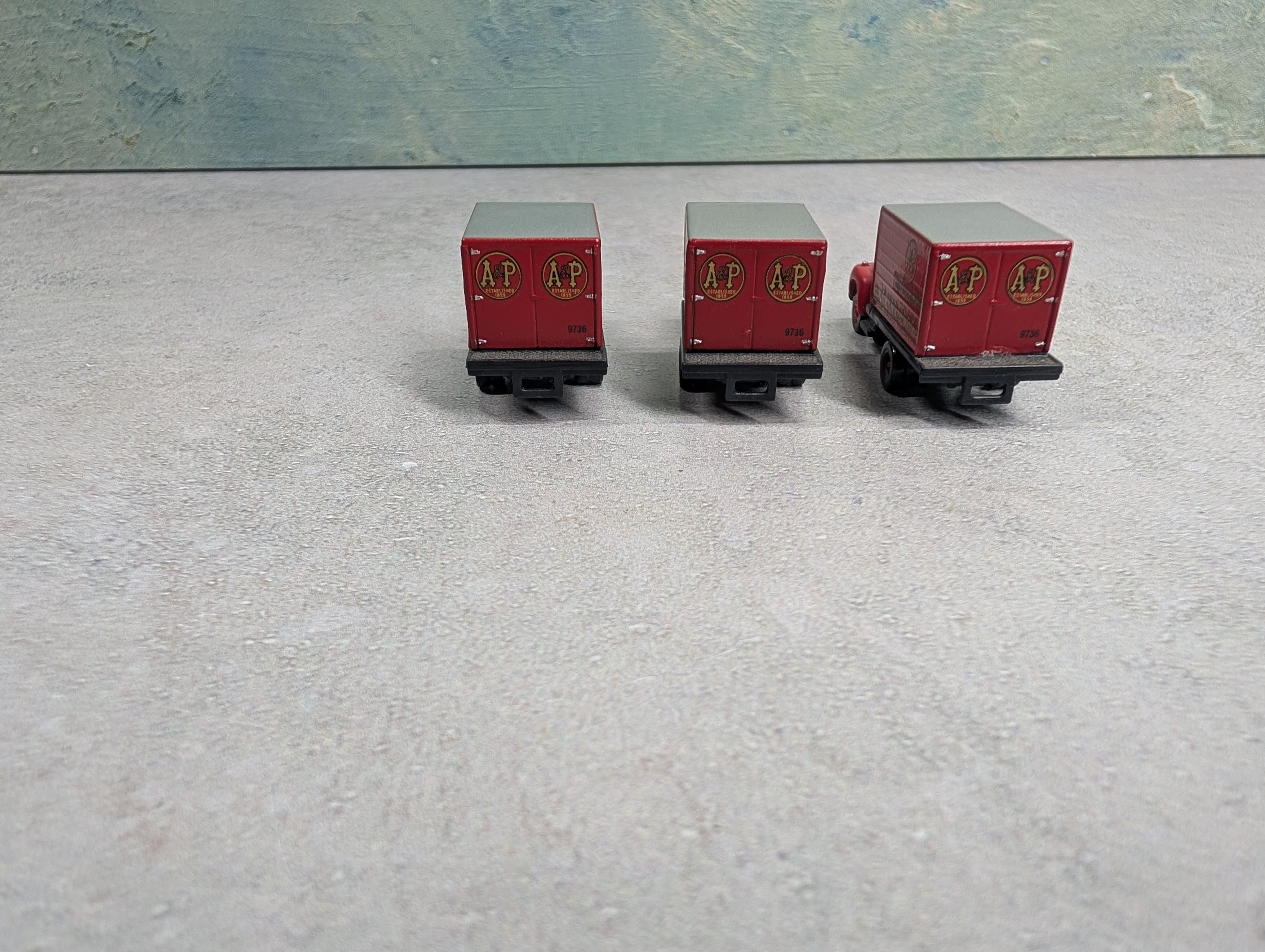 USED Classic Metal Works N Scale Lot of Box Trucks Atlantic & Pacific A&P (3 pcs)