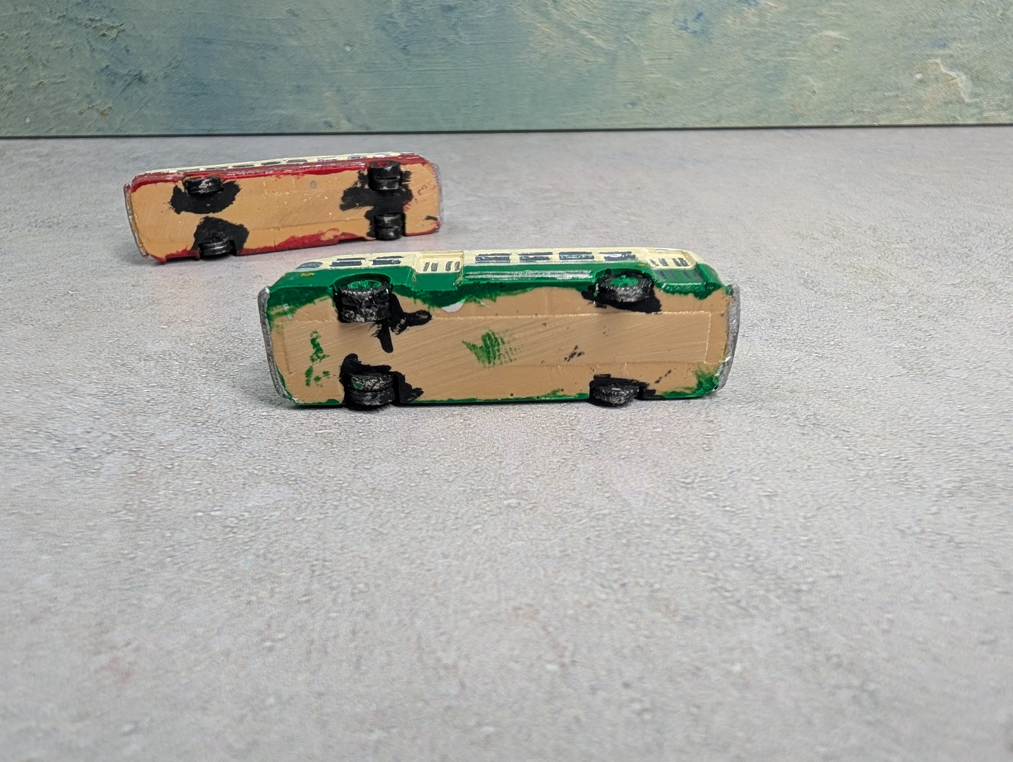 USED N Scale Lot of Custom Buses (2 pcs)
