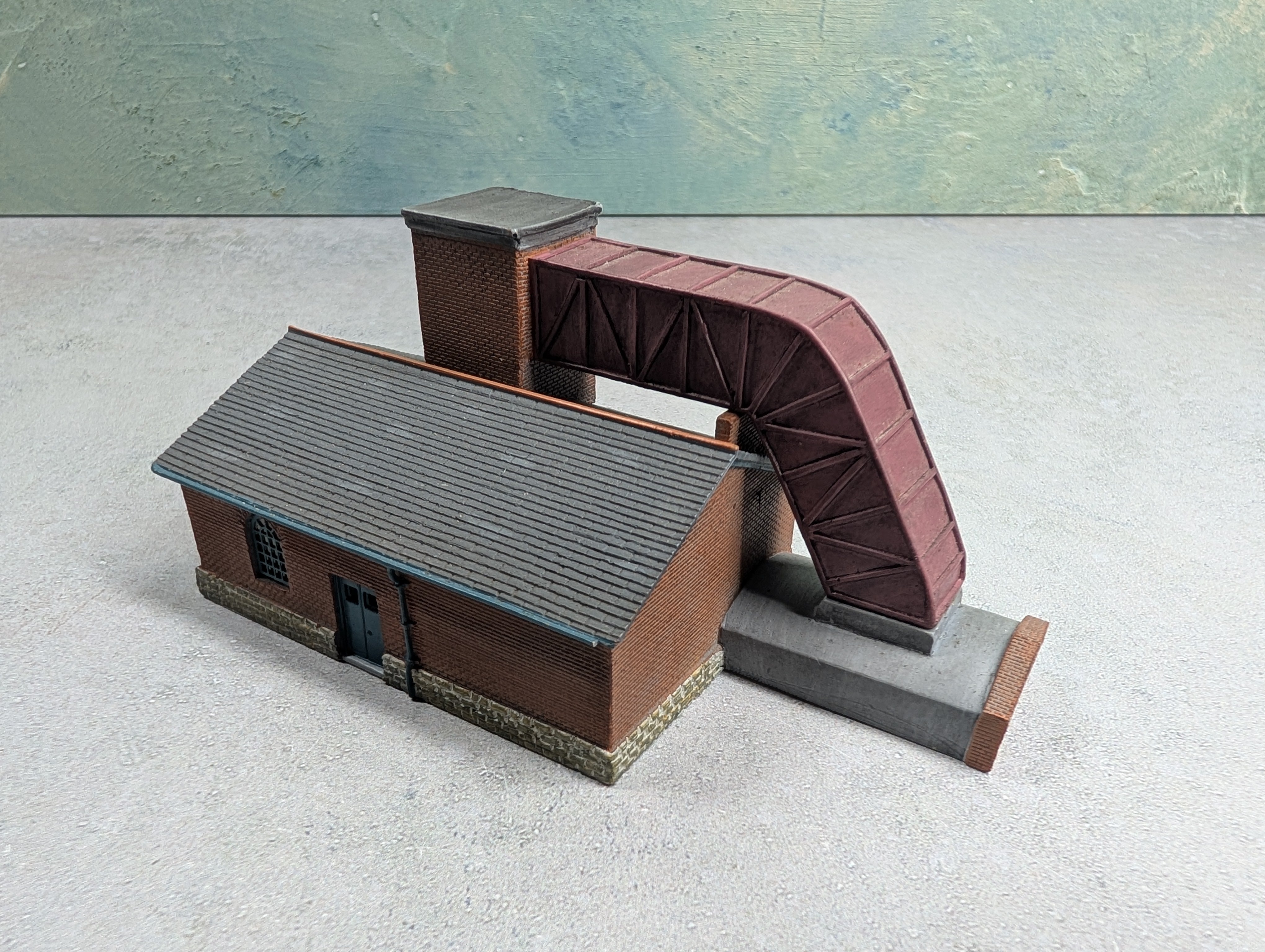 USED Bachmann 42-027 N Scale Scenecraft Hampton Heath Colliery Fan House Building