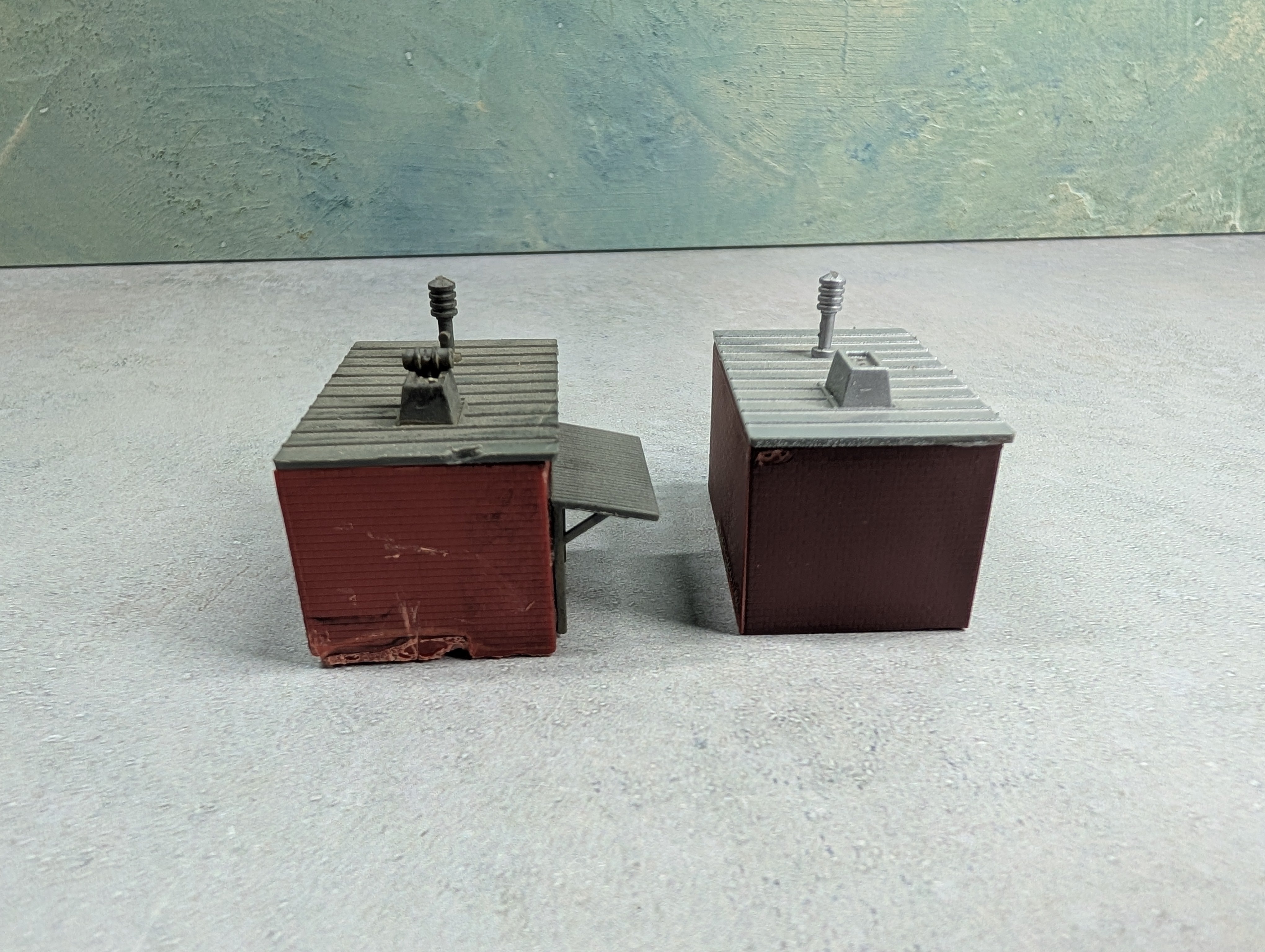 USED N Scale Two Little Brick Buildings