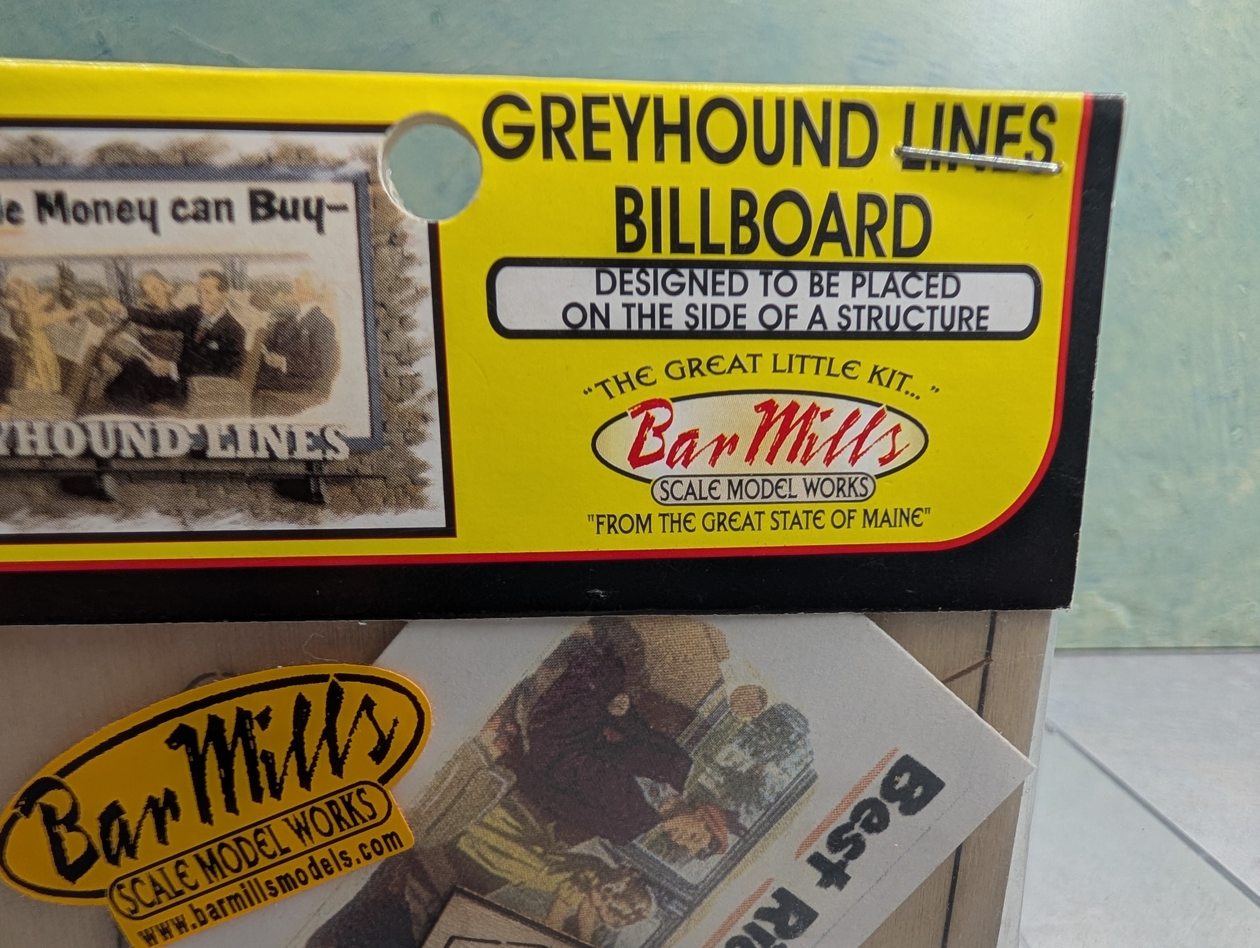 Bar Mills 245 N Scale Greyhound Lines Billboard, Laser Cut, HO & O