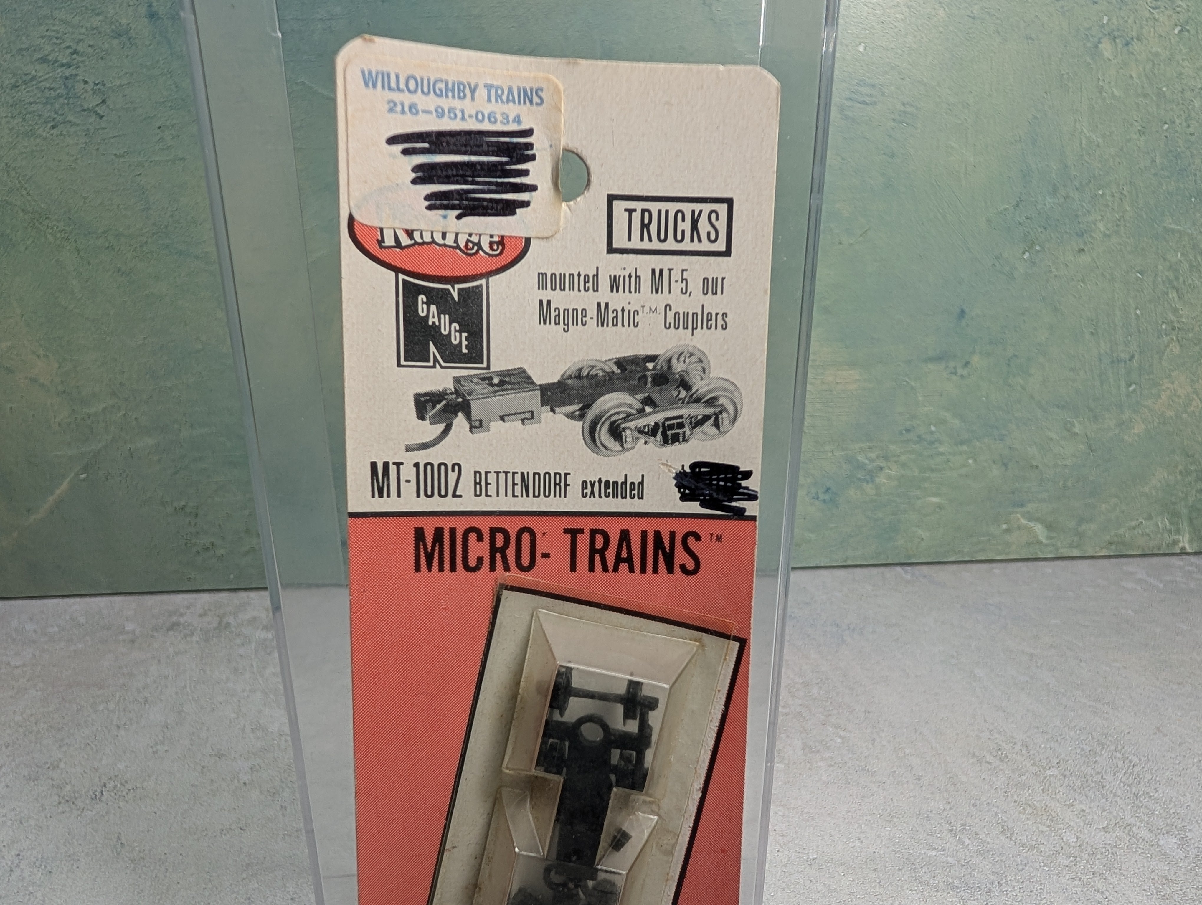 Kadee MT-1002 N Scale Bettendorf Extended w/ Magne-Matic Couplers
