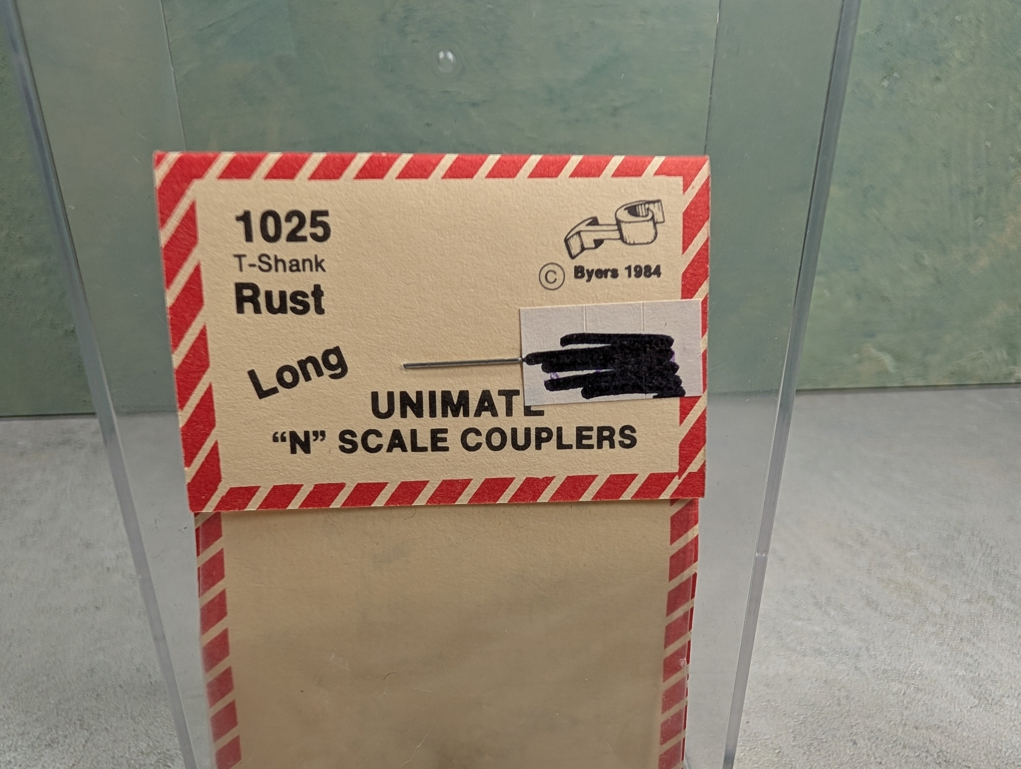 Precision Masters 1025 N Scale T-Shank Long Unimate Couplers Rust Color (8 pcs)