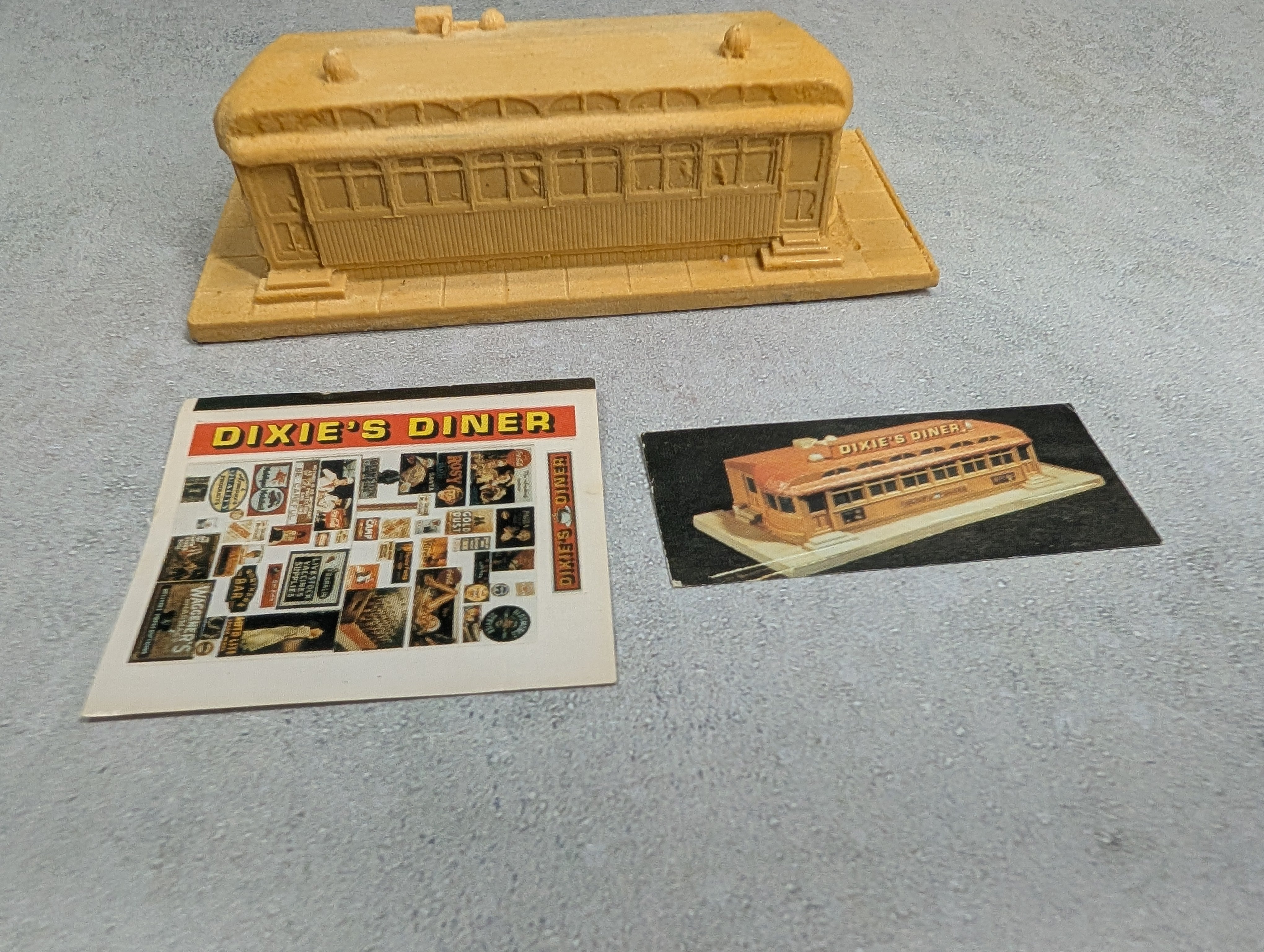 USED Period Miniatures N Scale Dixie's Diner Building KIT