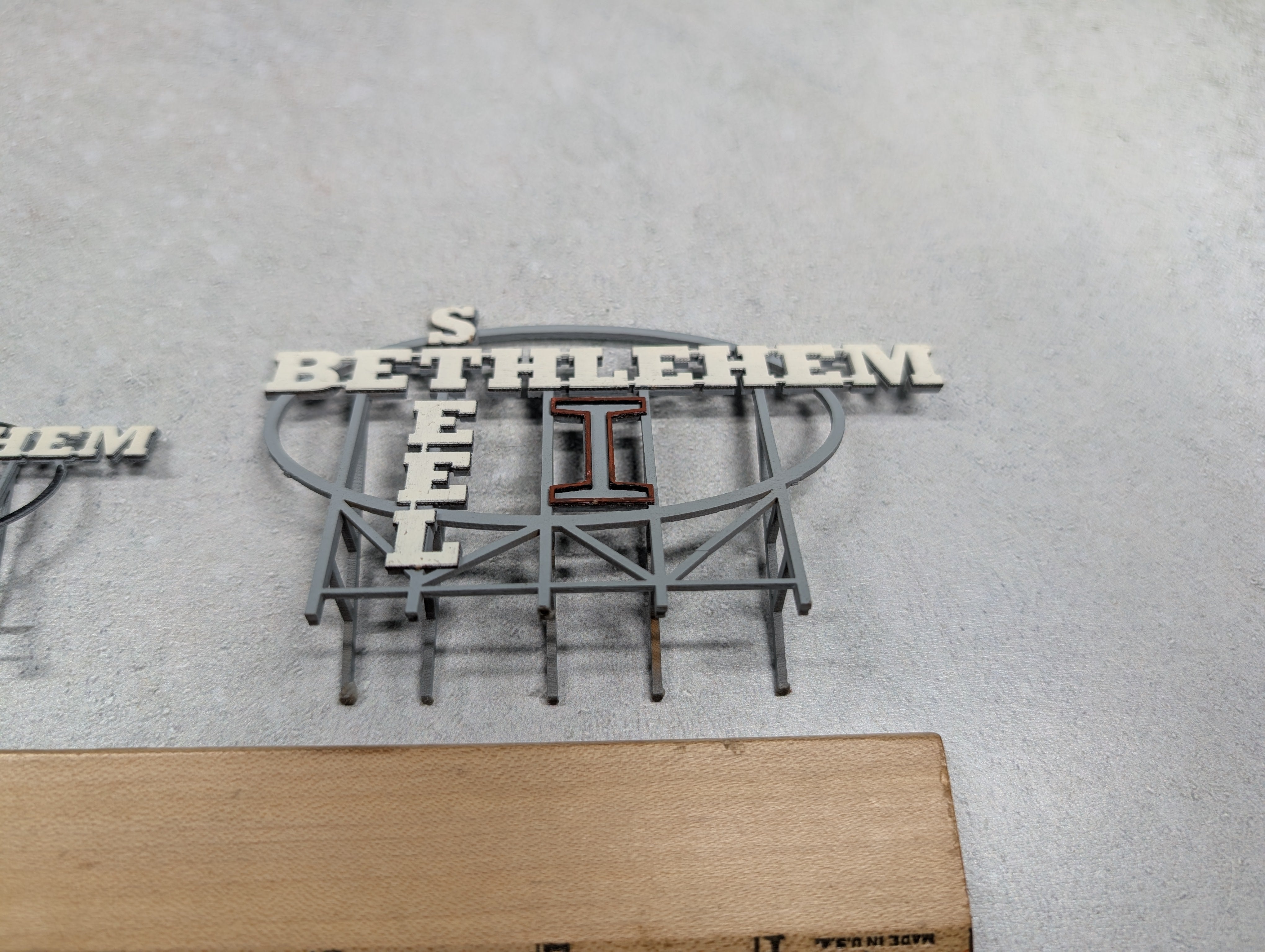 USED N Scale Set of Bethlehem Steel Signs