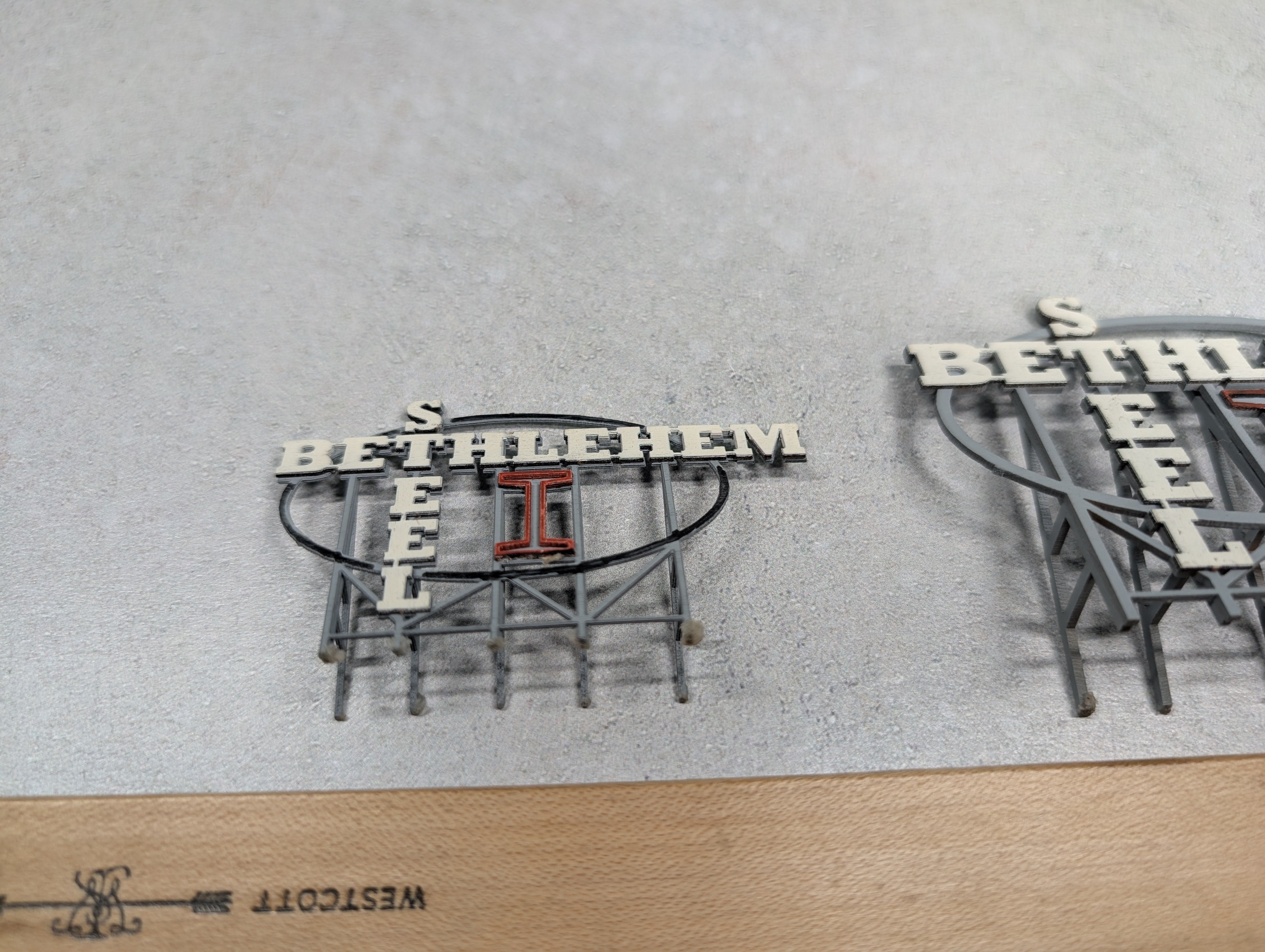 USED N Scale Set of Bethlehem Steel Signs
