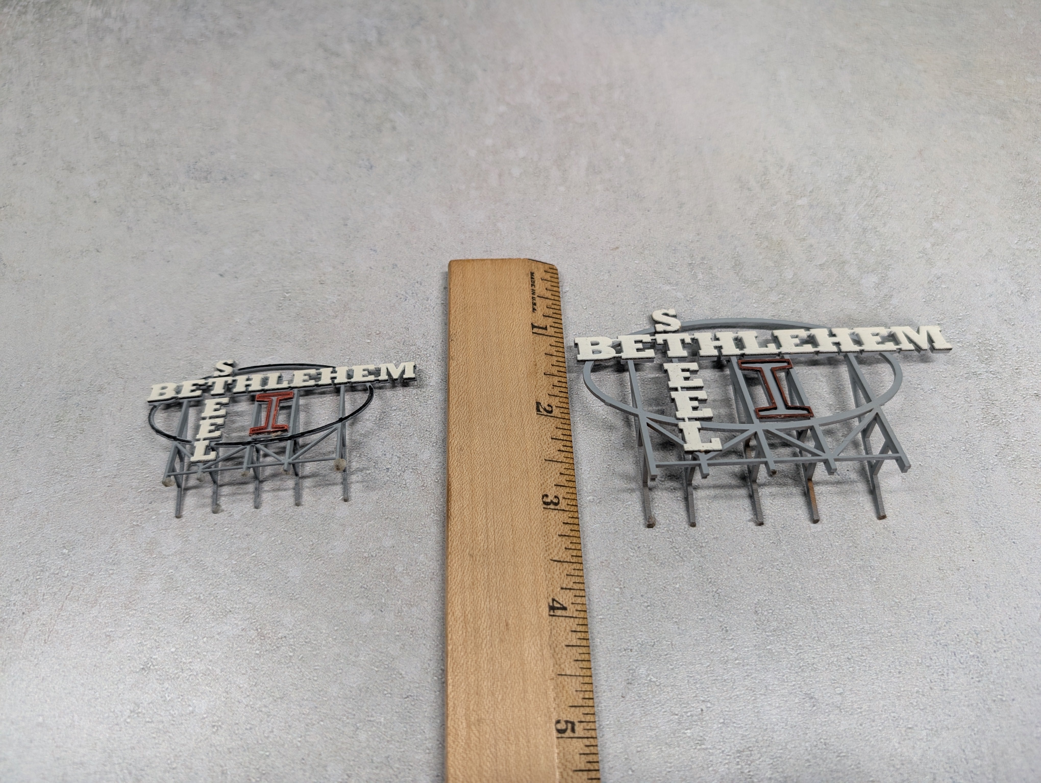 USED N Scale Set of Bethlehem Steel Signs