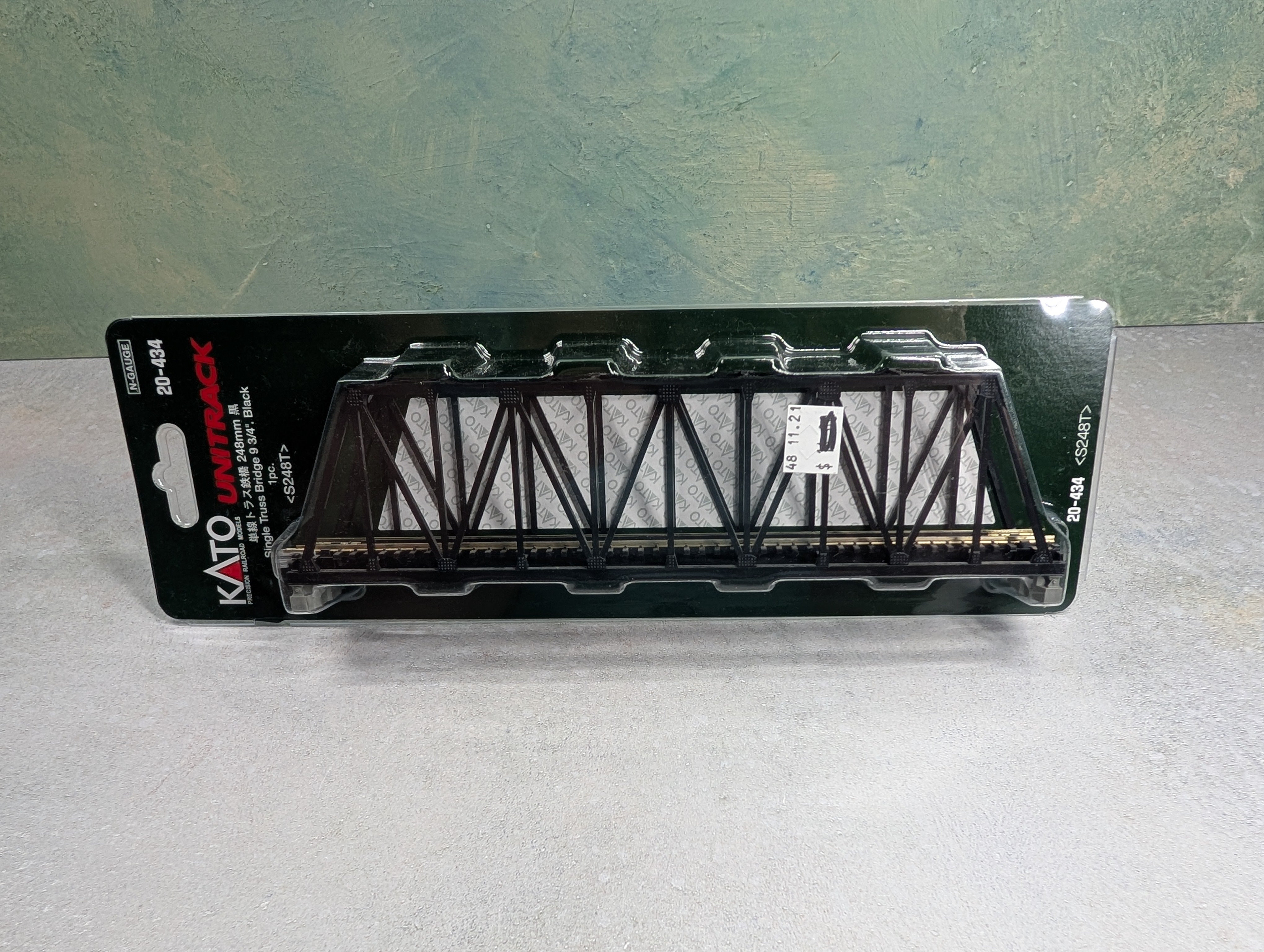 USED KATO 20-434 N Scale Single Truss Bridge 9 3/4" Black (1 pc)