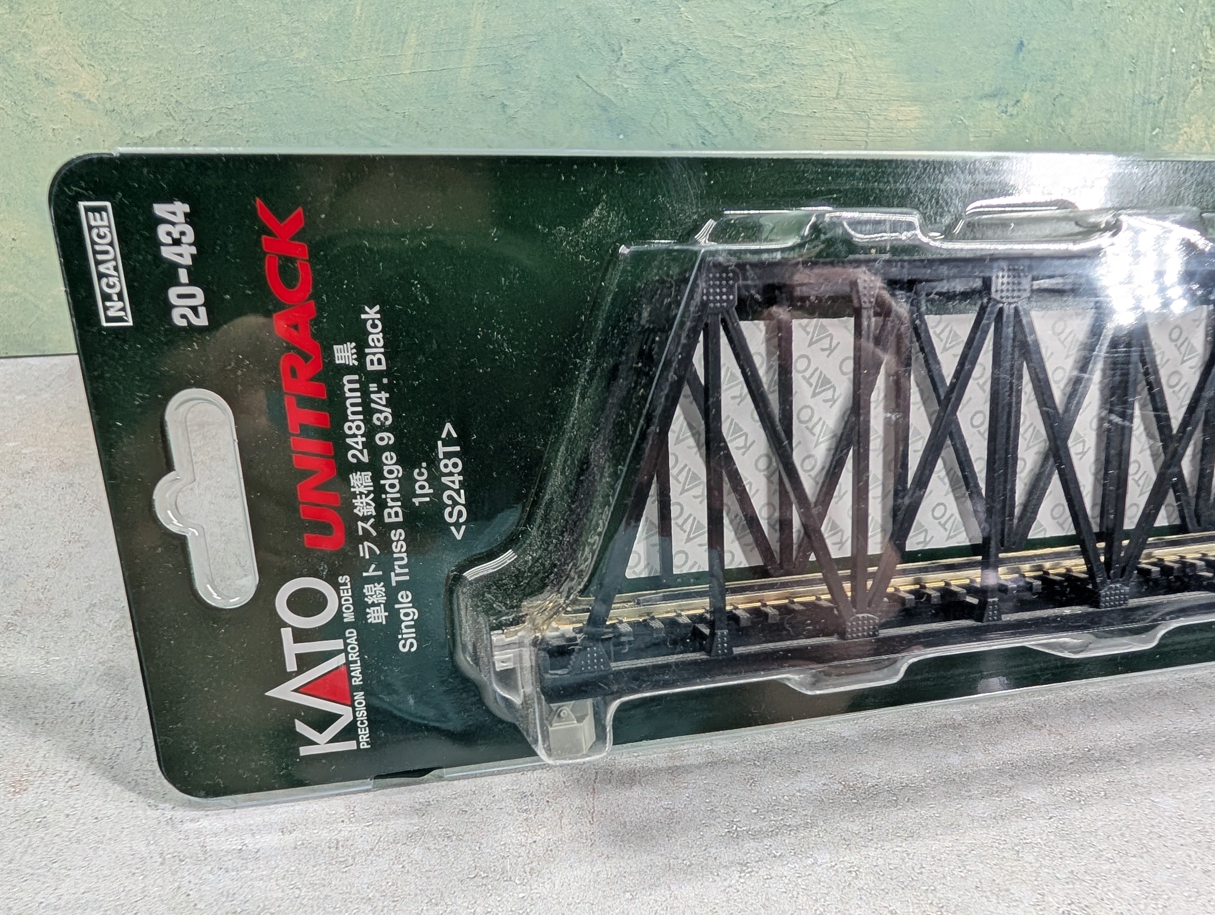 USED KATO 20-434 N Scale Single Truss Bridge 9 3/4" Black (1 pc)