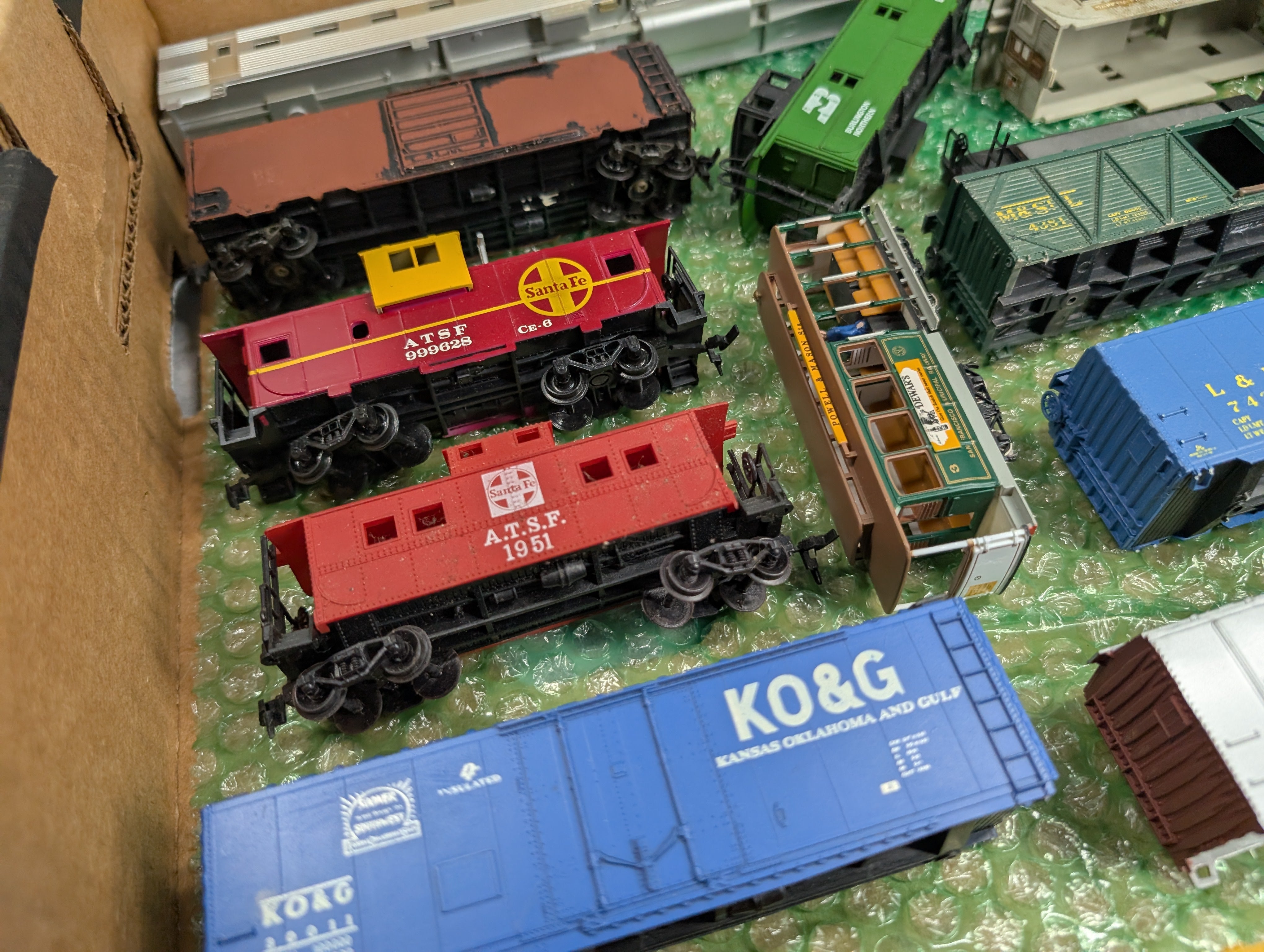 USED HO Scale Lot of Freight & Passenger Car Shells & Parts