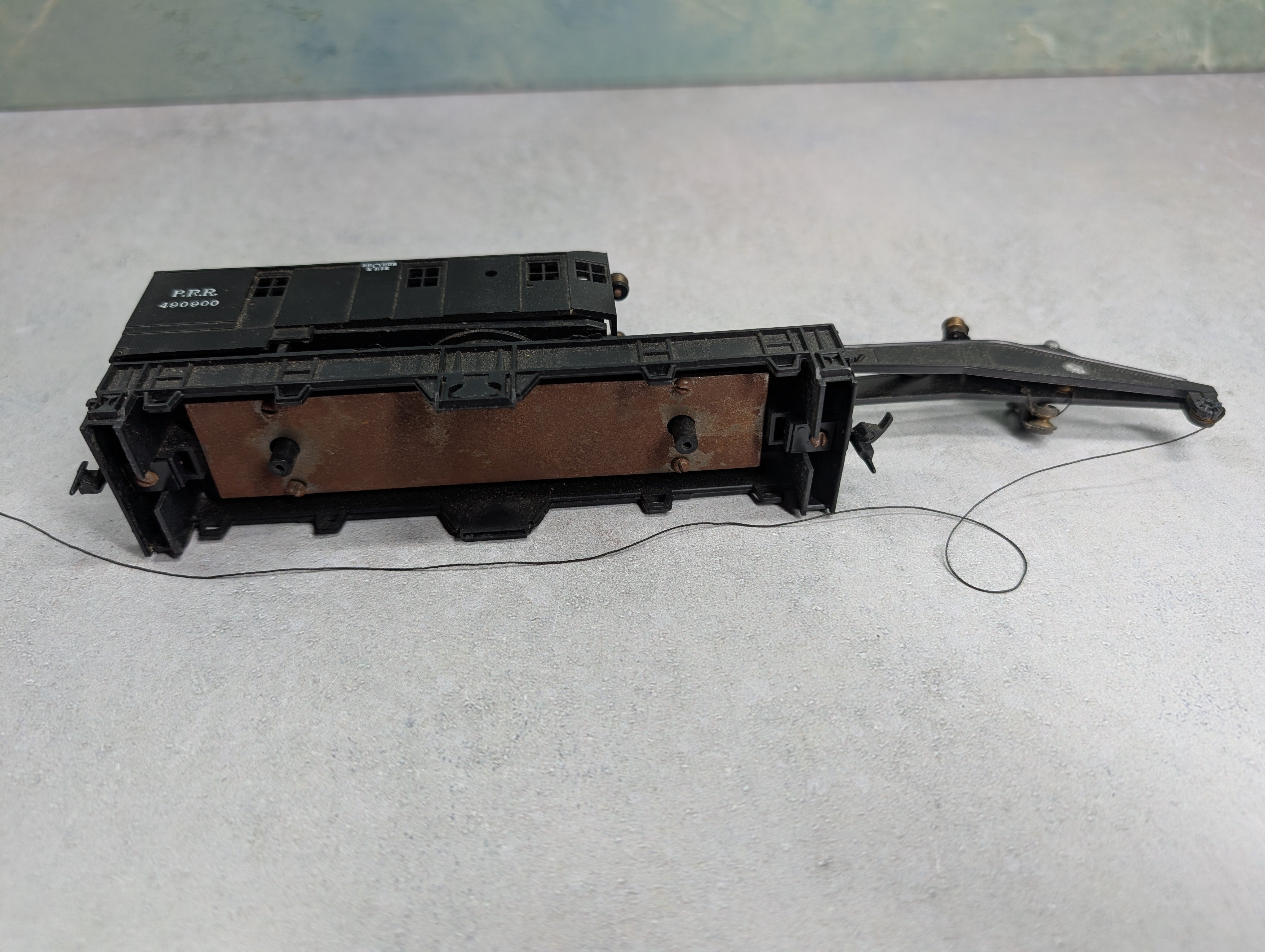 USED Athearn HO Scale 200 Ton Crane Pennsylvania PRR #490900 Incomplete Parts Only