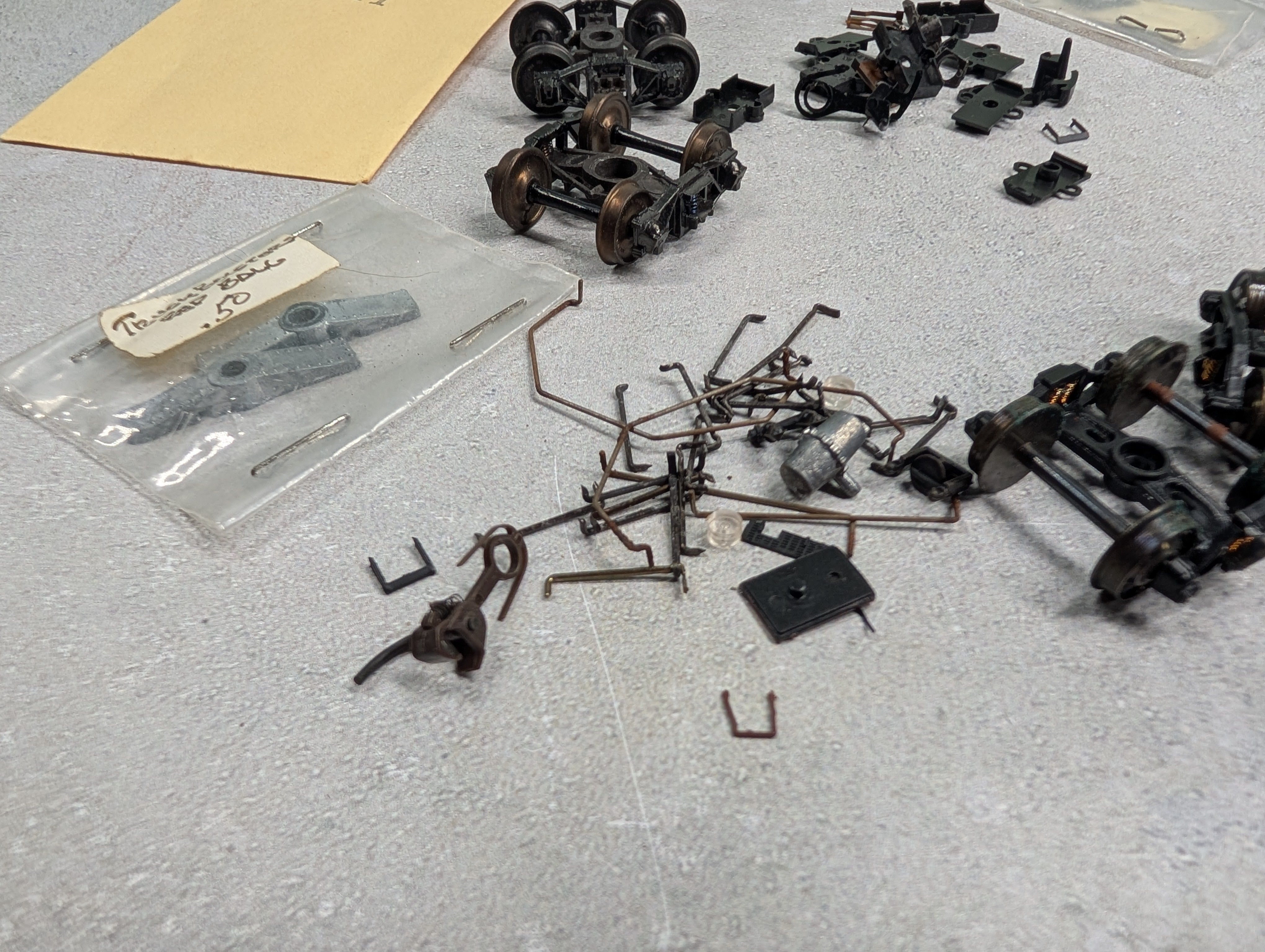 USED HO Scale Lot of Couplers, Trucks, and Parts