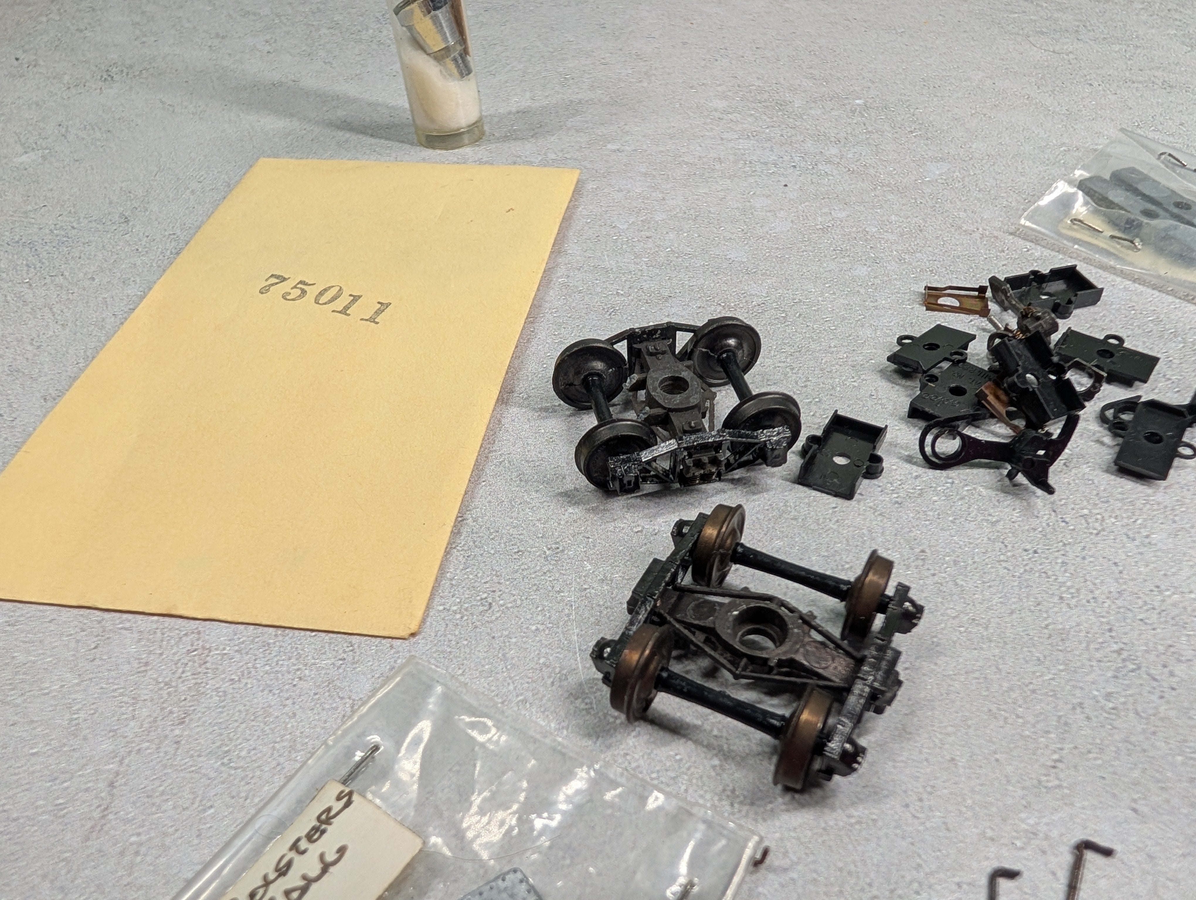 USED HO Scale Lot of Couplers, Trucks, and Parts