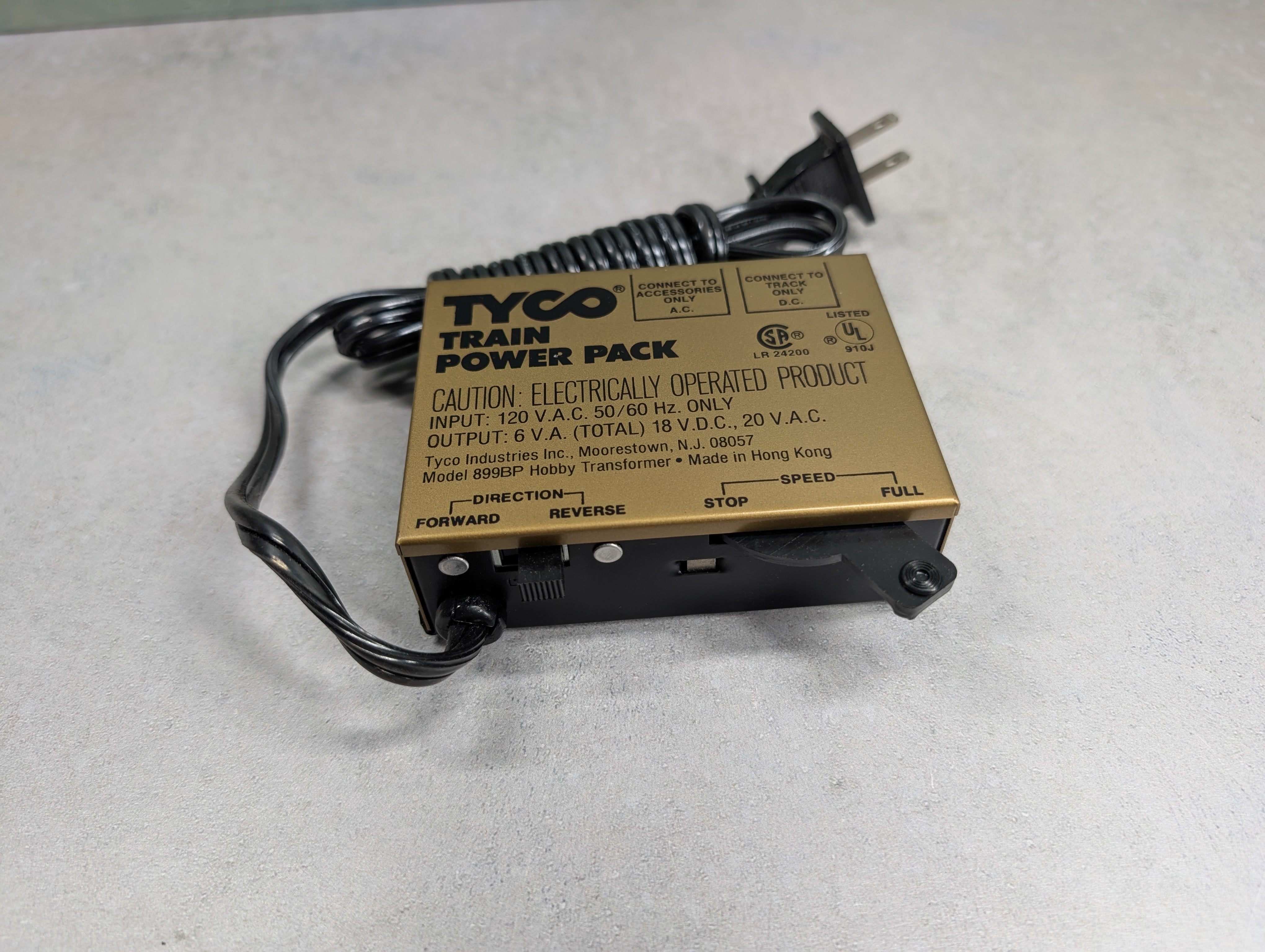 USED Tyco MULTI Scale Train Power Pack Hobby Transformer Gold - Tested