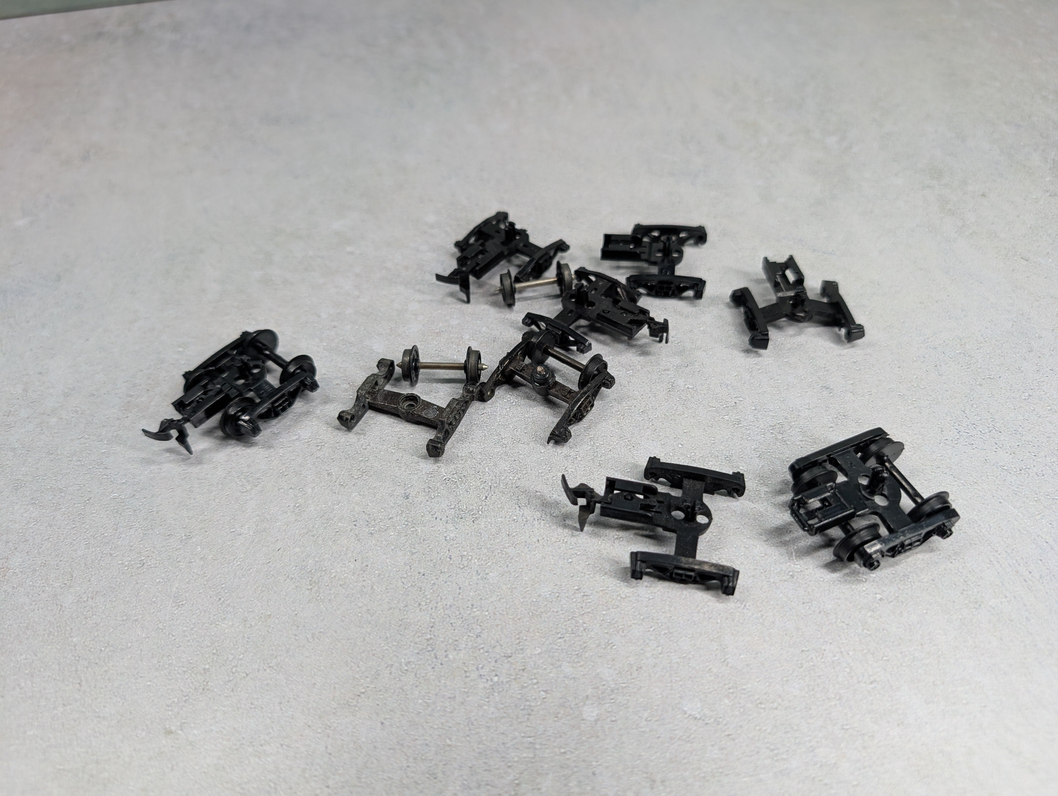 USED HO Scale Lot of Various Trucks with Wheels (Some Incomplete)
