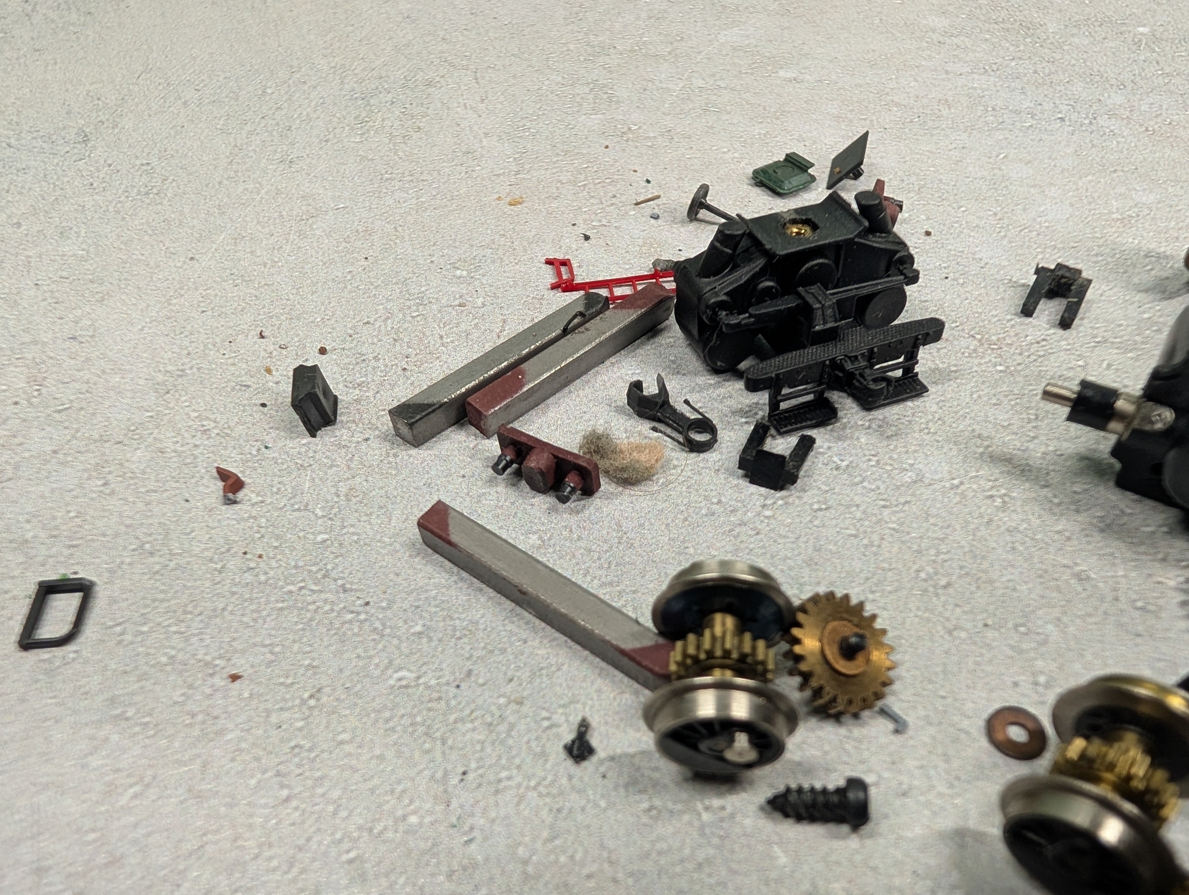 USED N Scale Lot of Detail Parts & Misc Parts