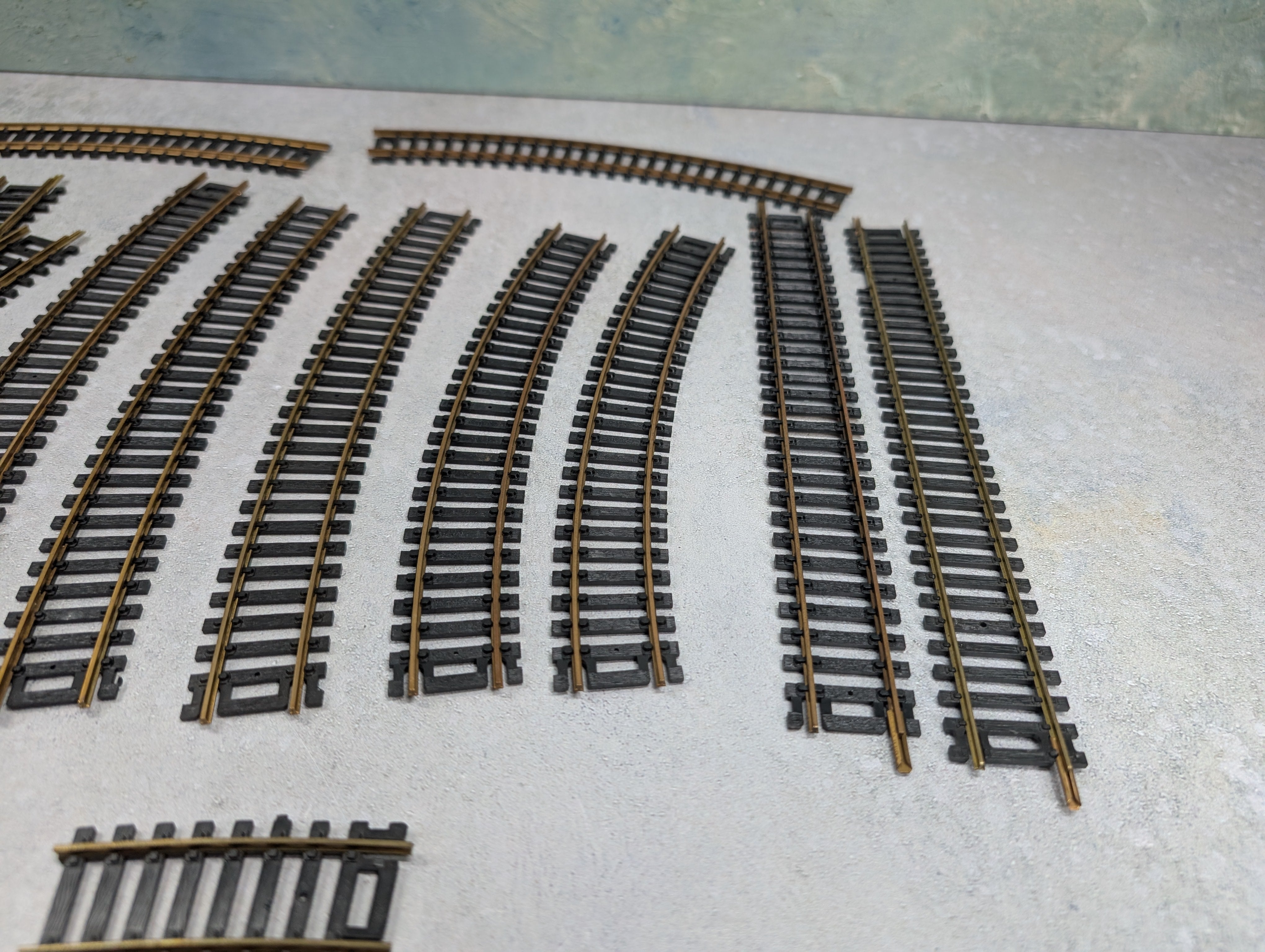 USED HO Scale Lot of Various Code 100 Brass Track (14 pcs)