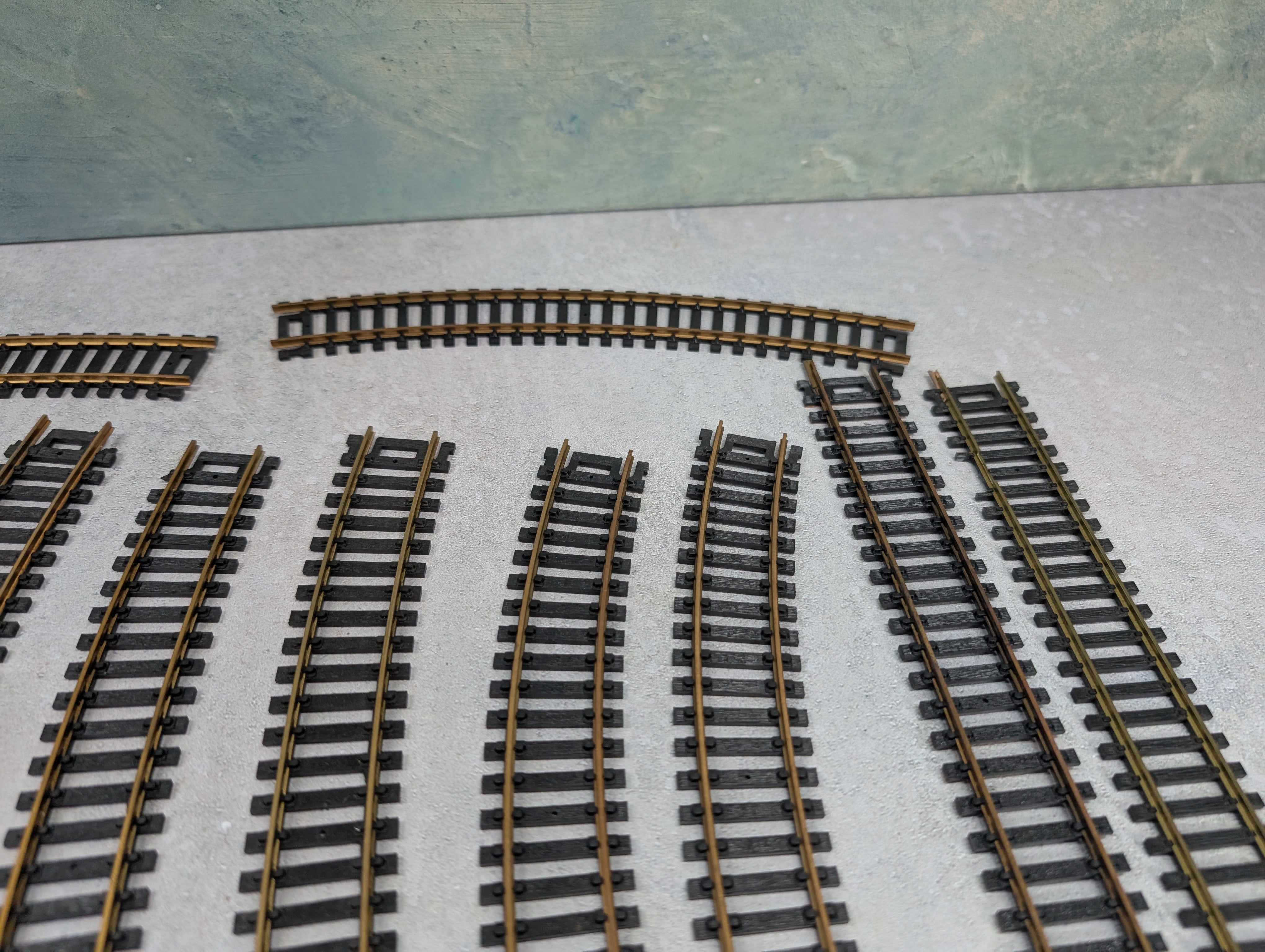 USED HO Scale Lot of Various Code 100 Brass Track (14 pcs)