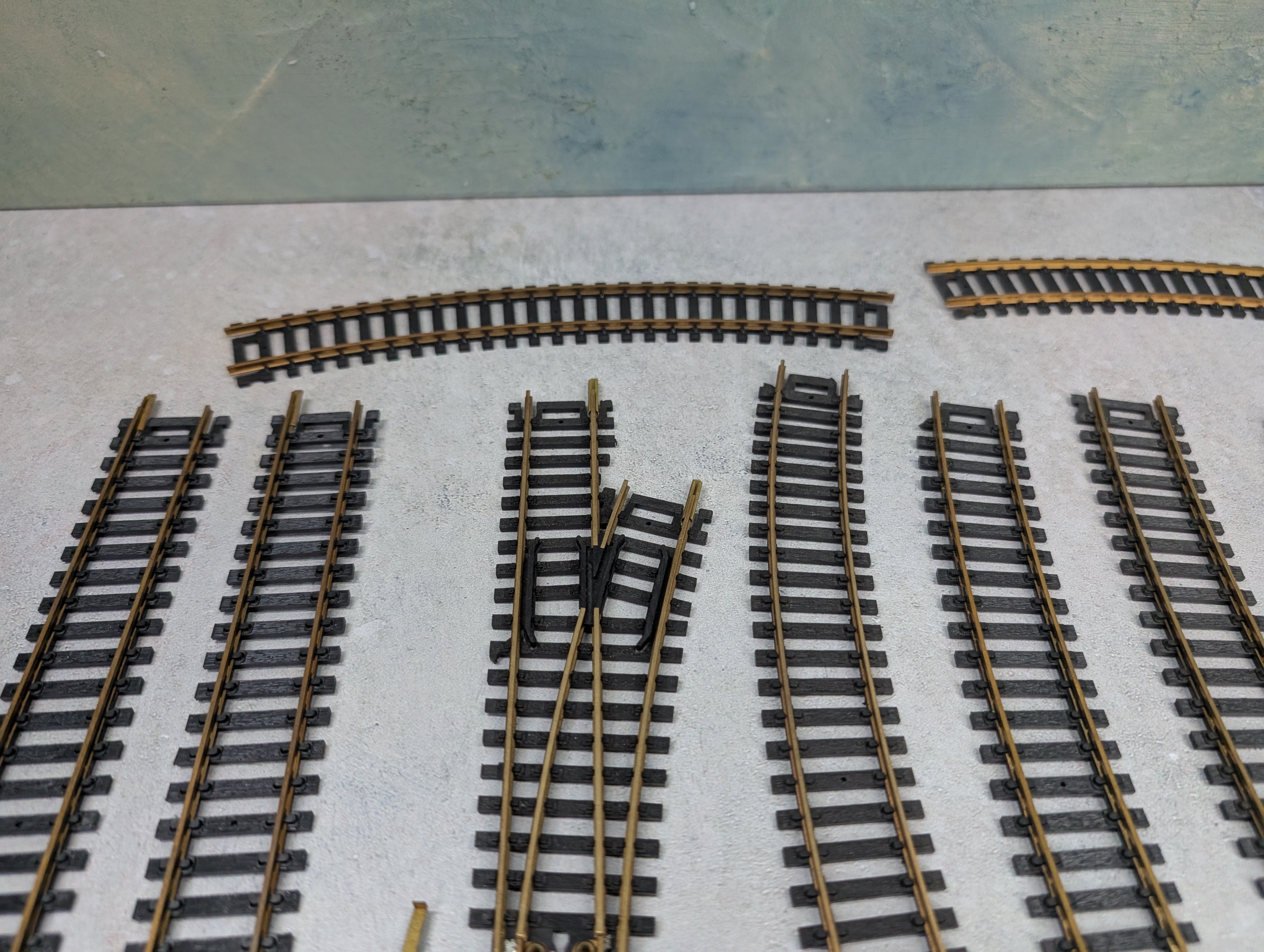 USED HO Scale Lot of Various Code 100 Brass Track (14 pcs)