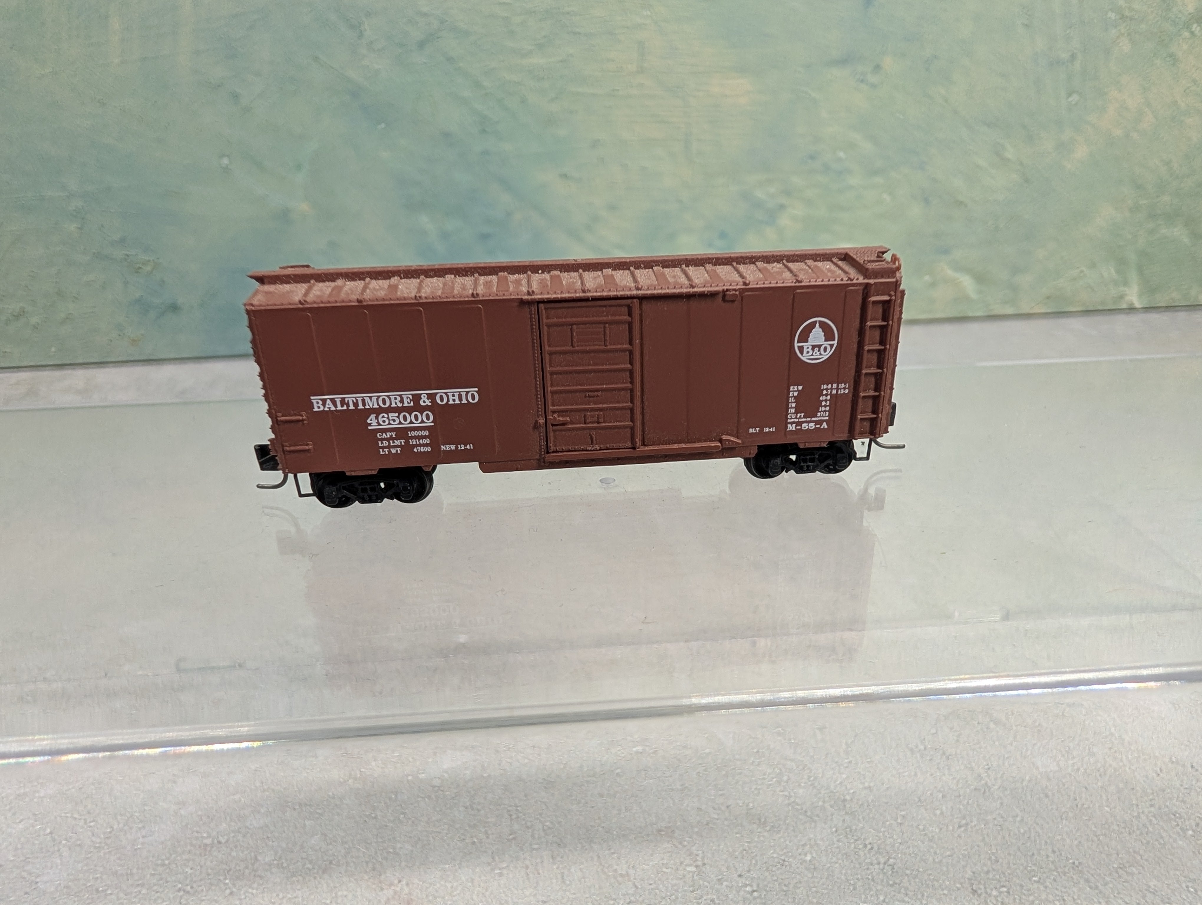 USED Micro-Trains Z Scale Box Car Baltimore & Ohio B&O #465000