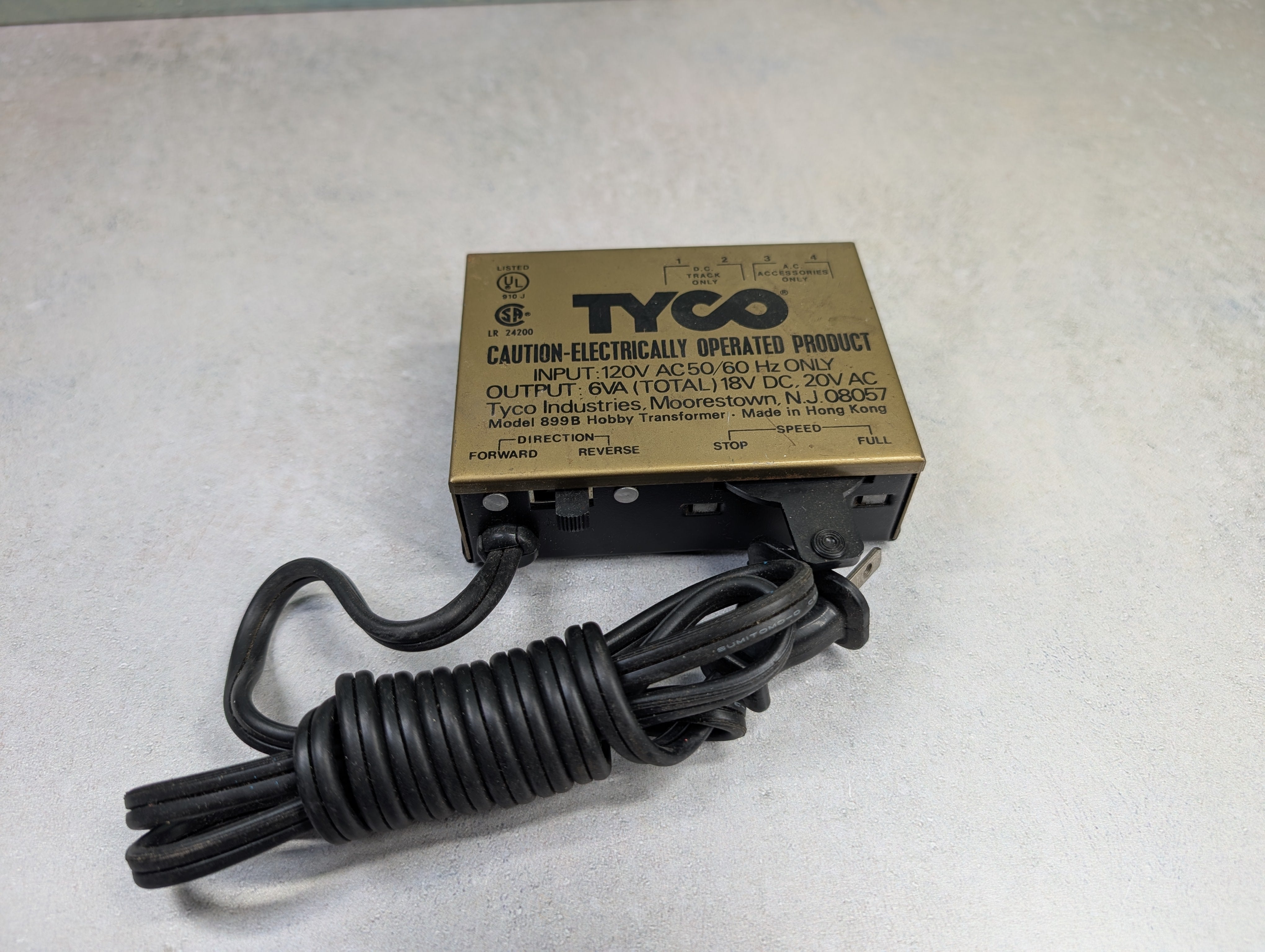 USED Tyco MULTI Scale DC Hobby Transformer Gold - Tested