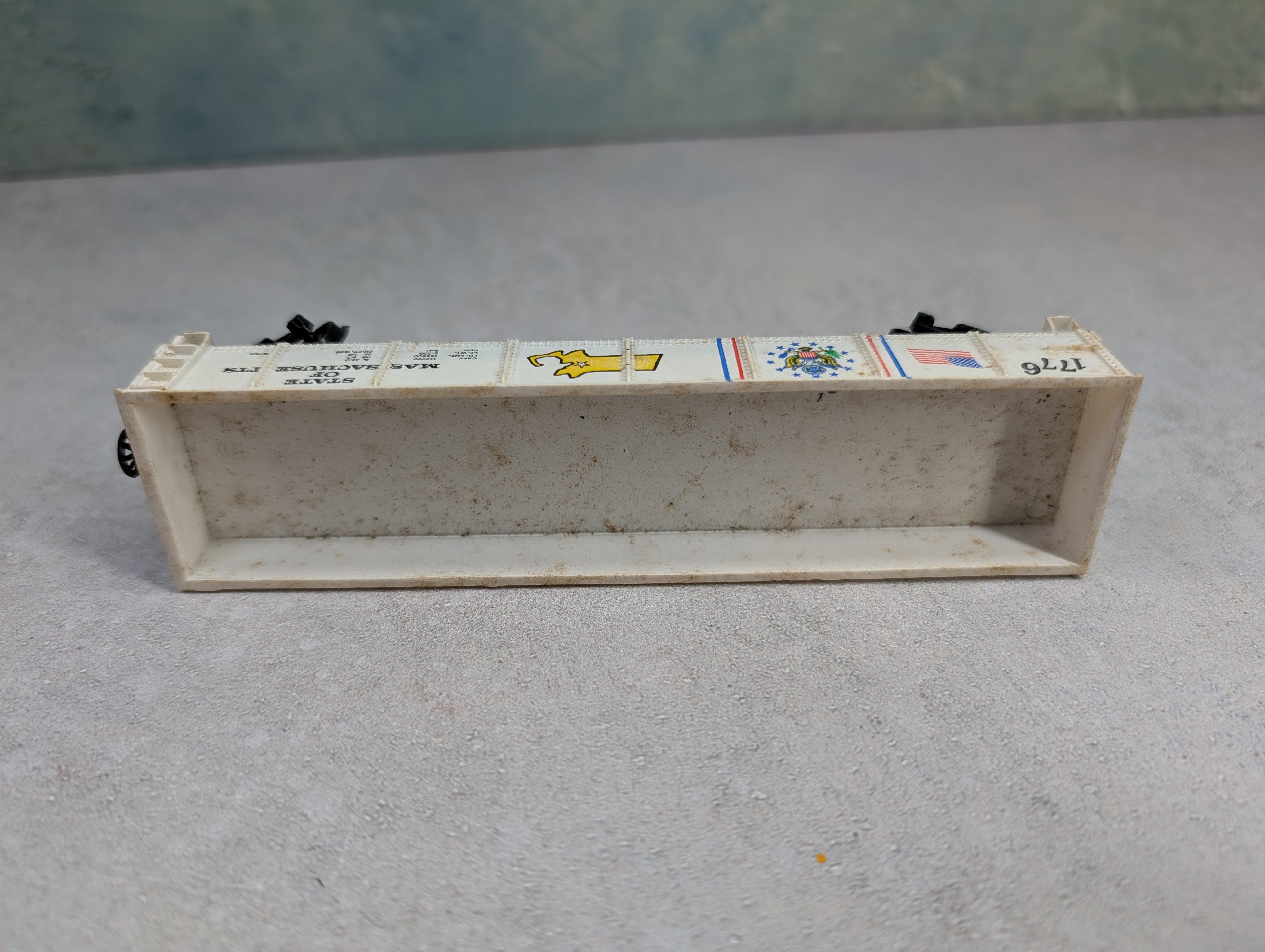 USED Life-Like HO Scale 40' Gondola State of Massachusetts 1776