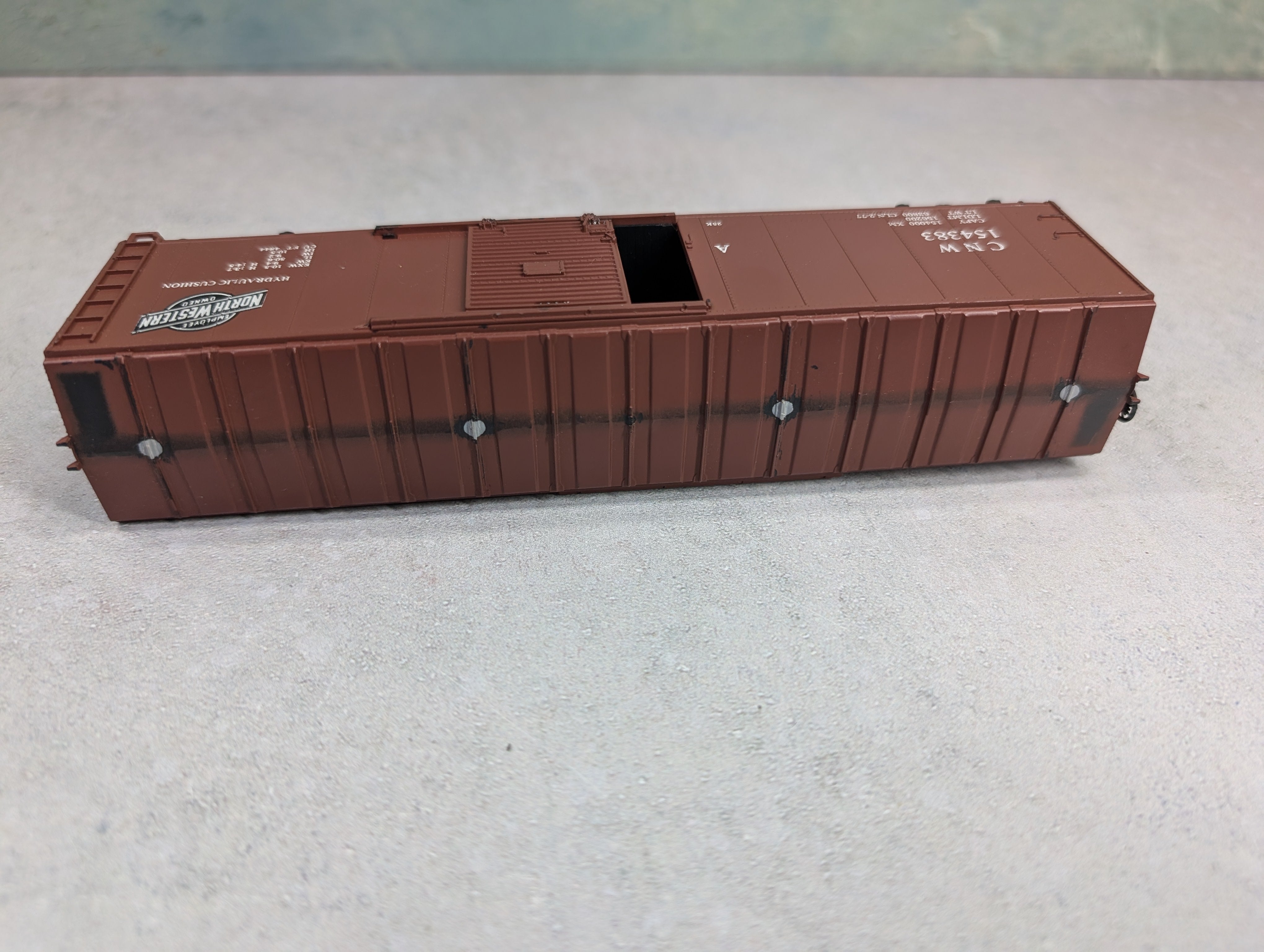 USED Athearn HO Scale 50' Box Car Chicago & North Western CNW #154383
