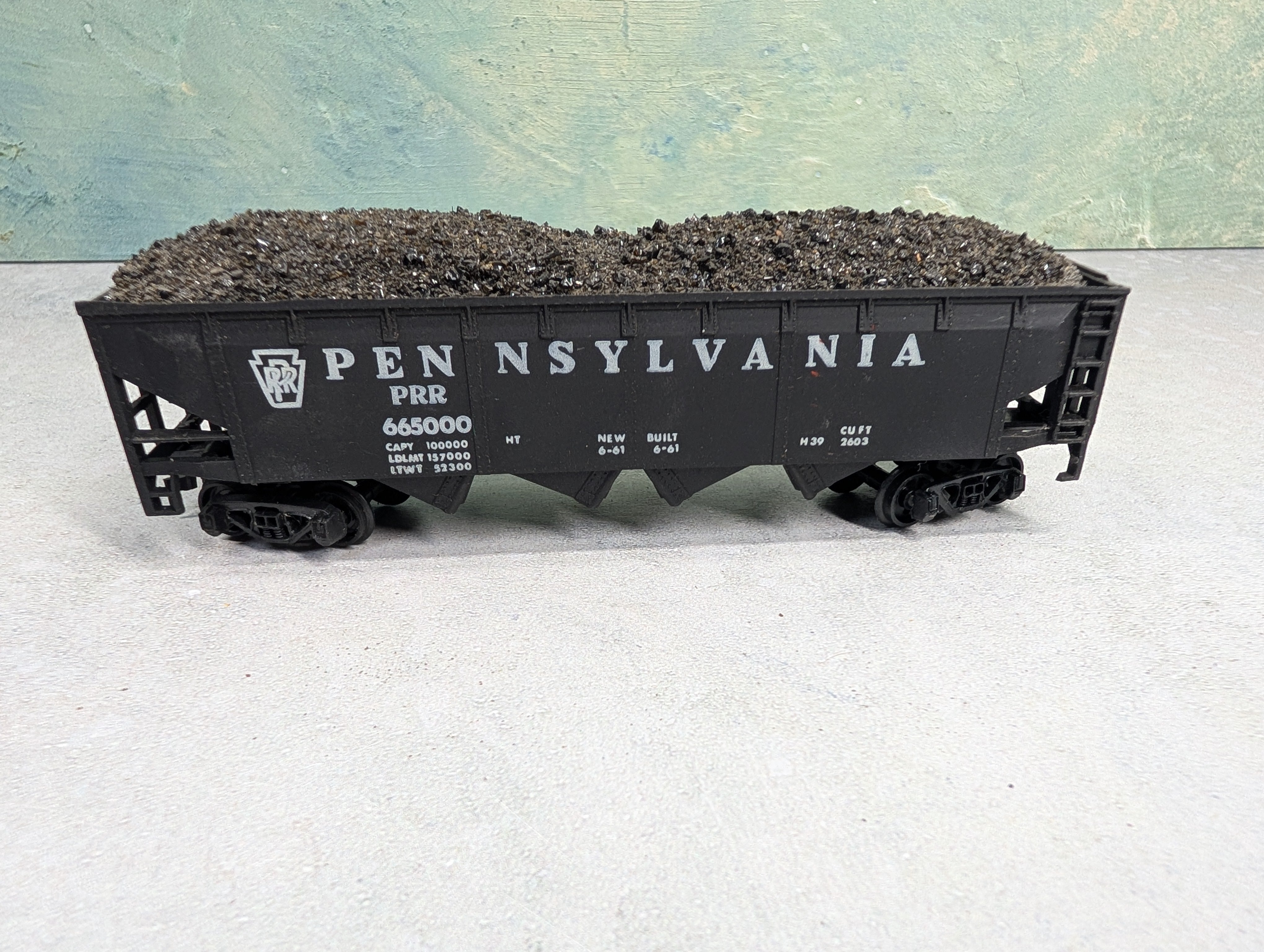 USED AHM HO Scale Quad Hopper Pennsylvania PRR #665000