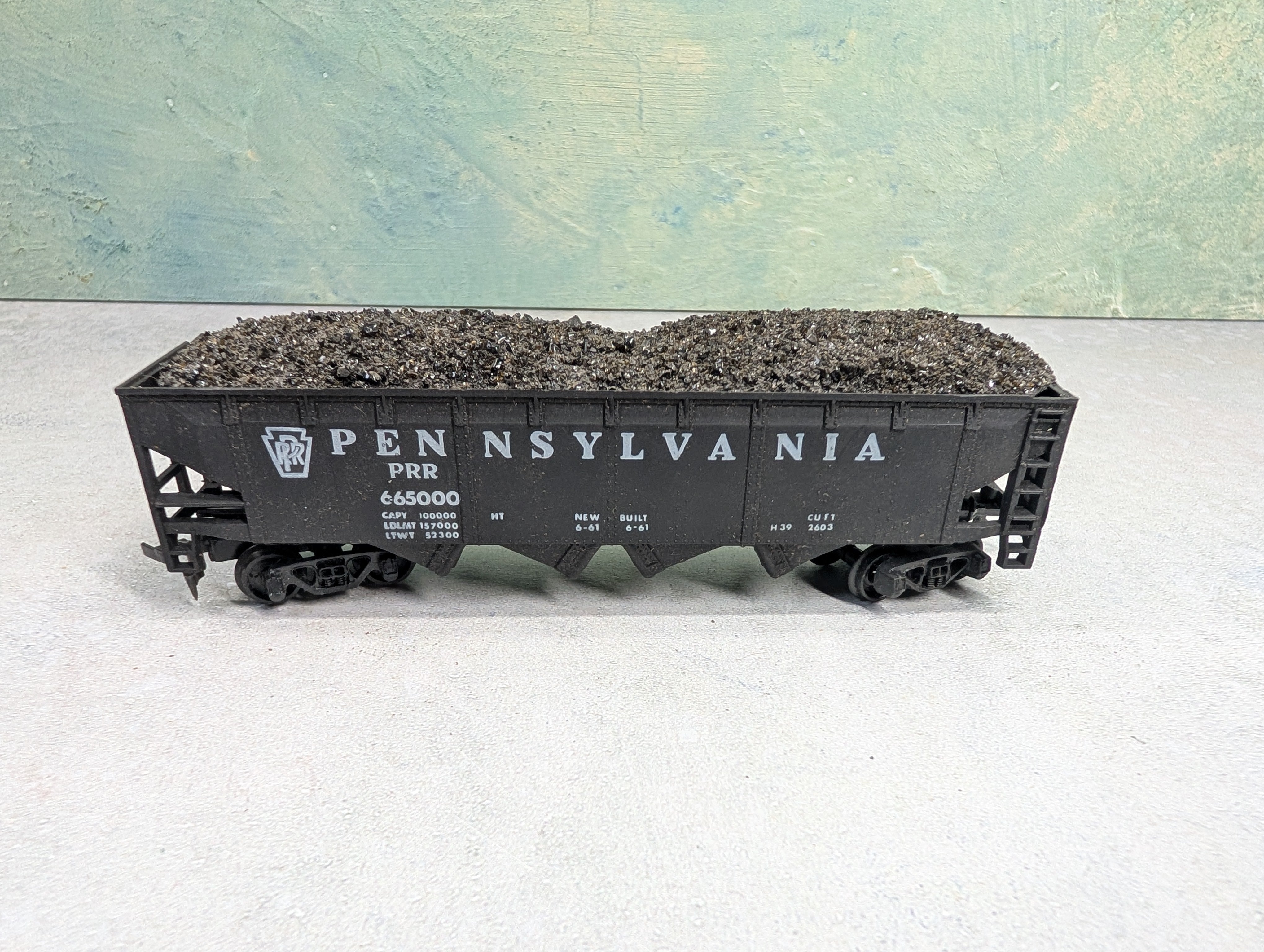 USED AHM HO Scale Quad Hopper Pennsylvania PRR #665000