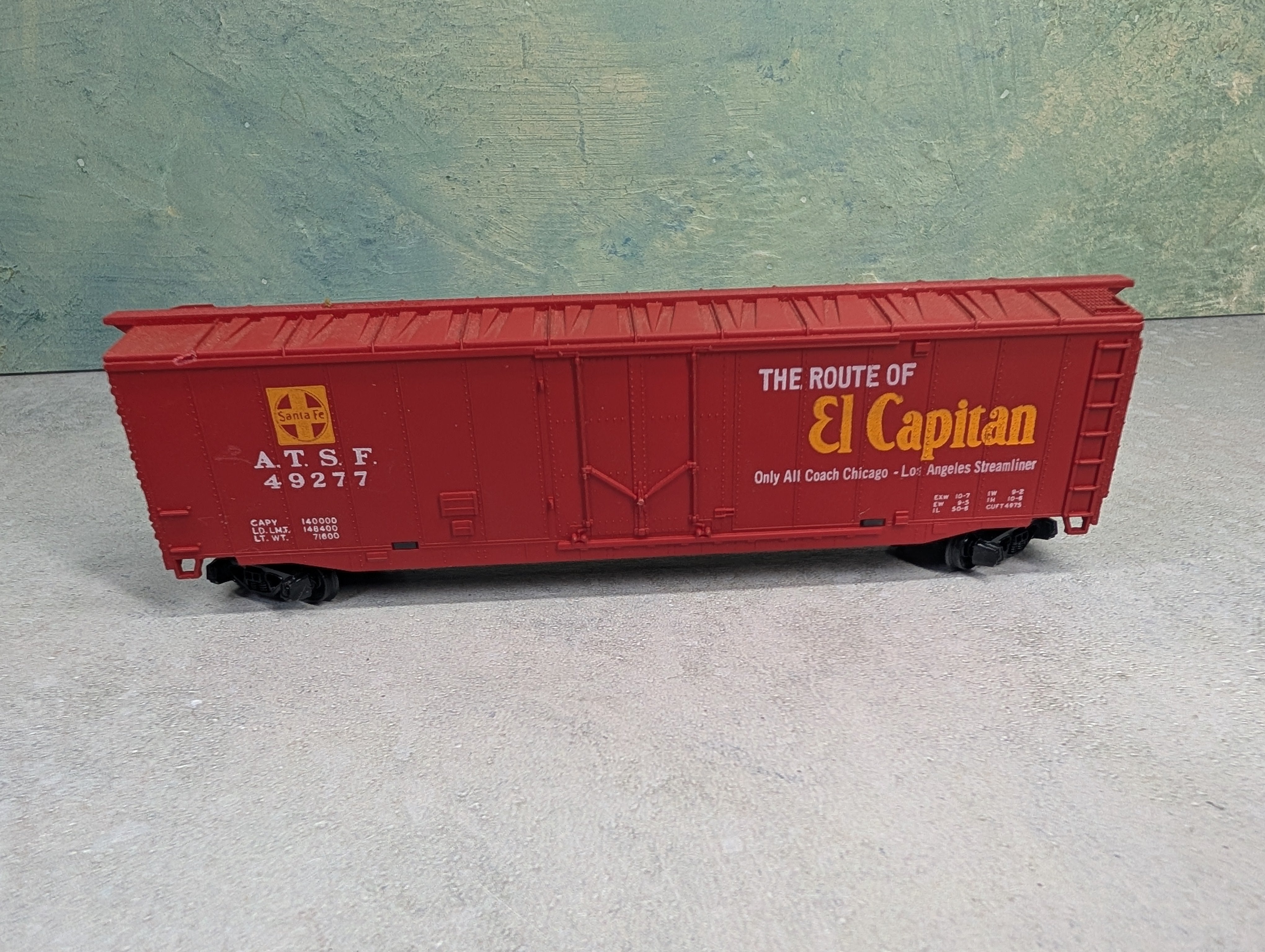 USED Tyco HO Scale 50' Box Car Santa Fe ATSF #49277