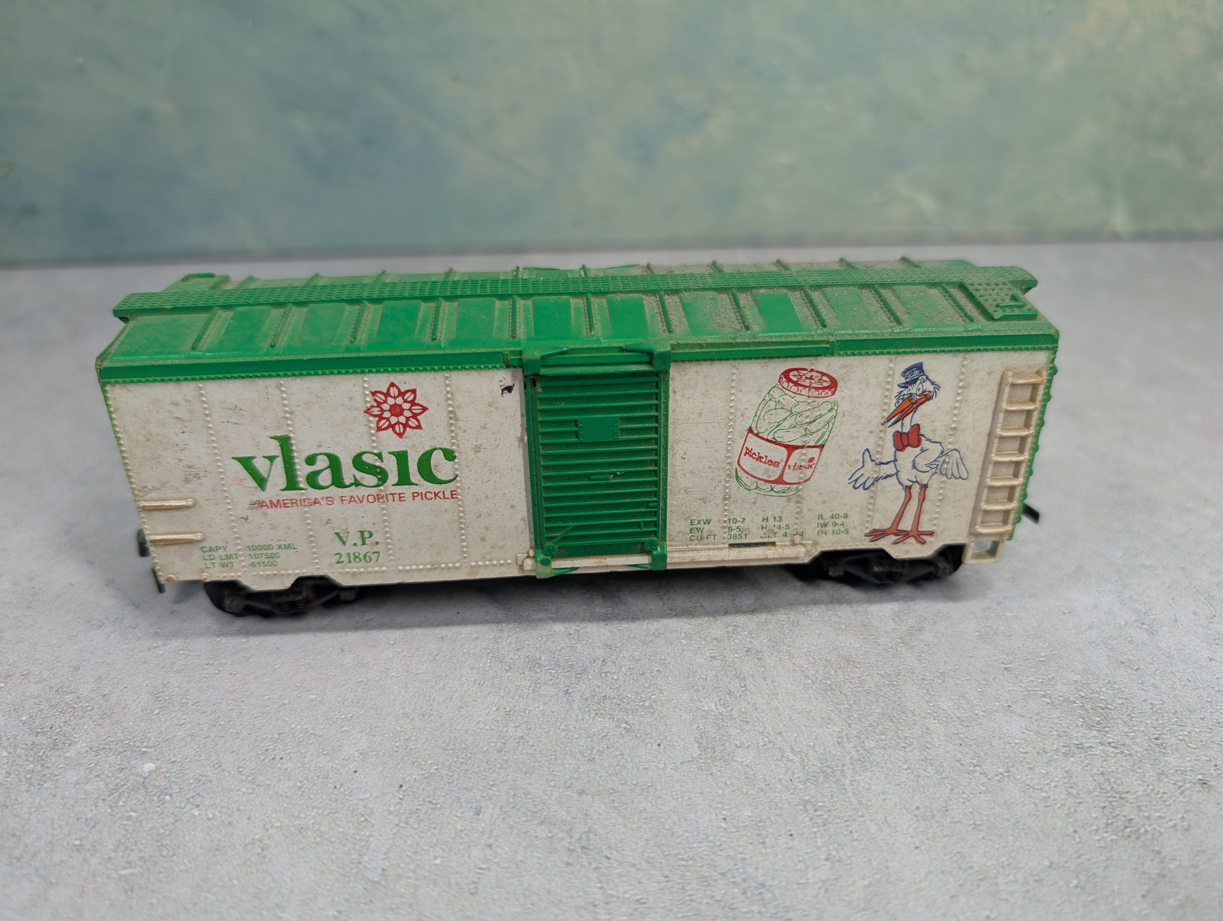 USED Life-Like HO Scale 40' Box Car Vlasic Pickles VP #21867