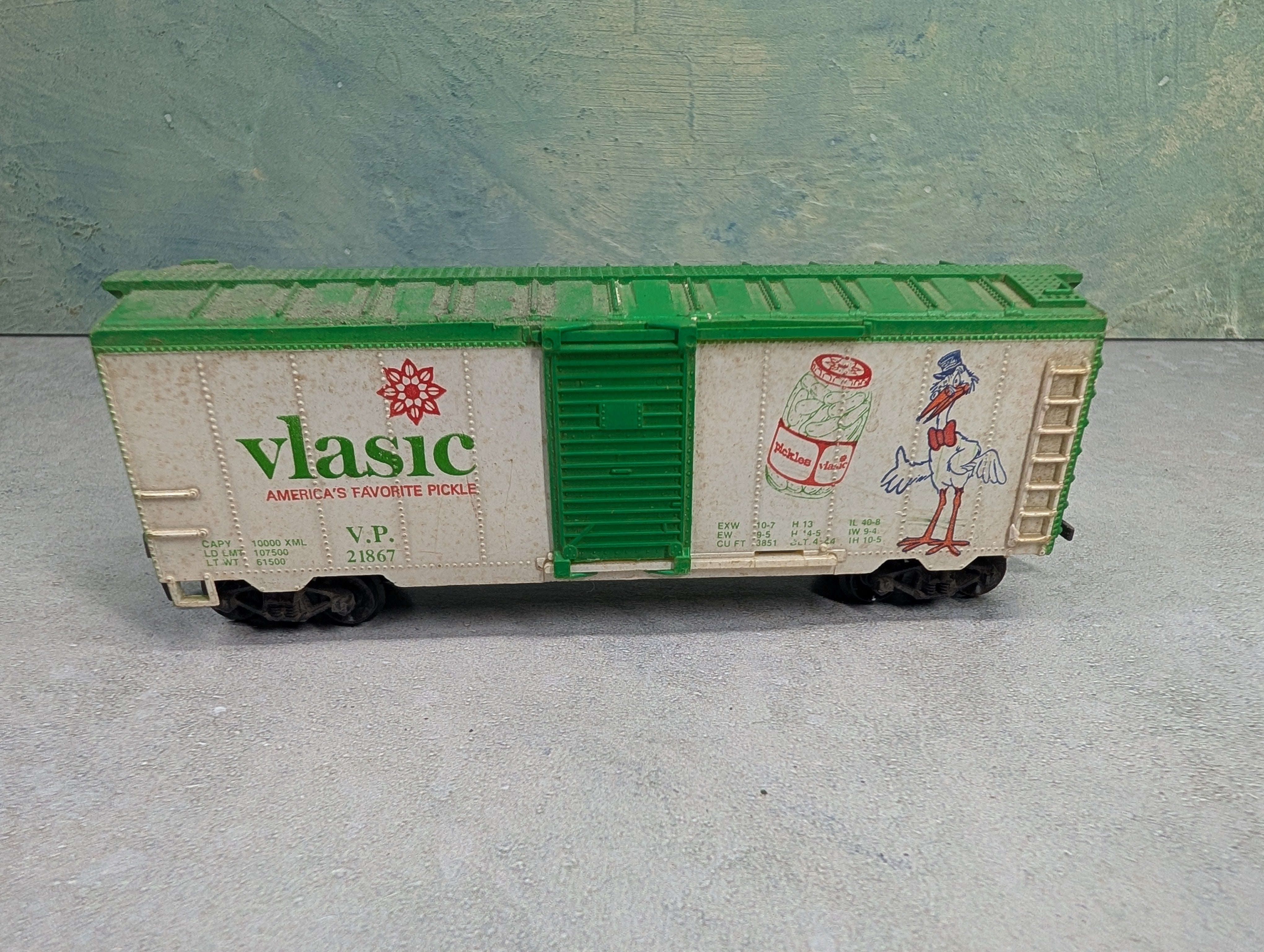 USED Life-Like HO Scale 40' Box Car Vlasic Pickles VP #21867