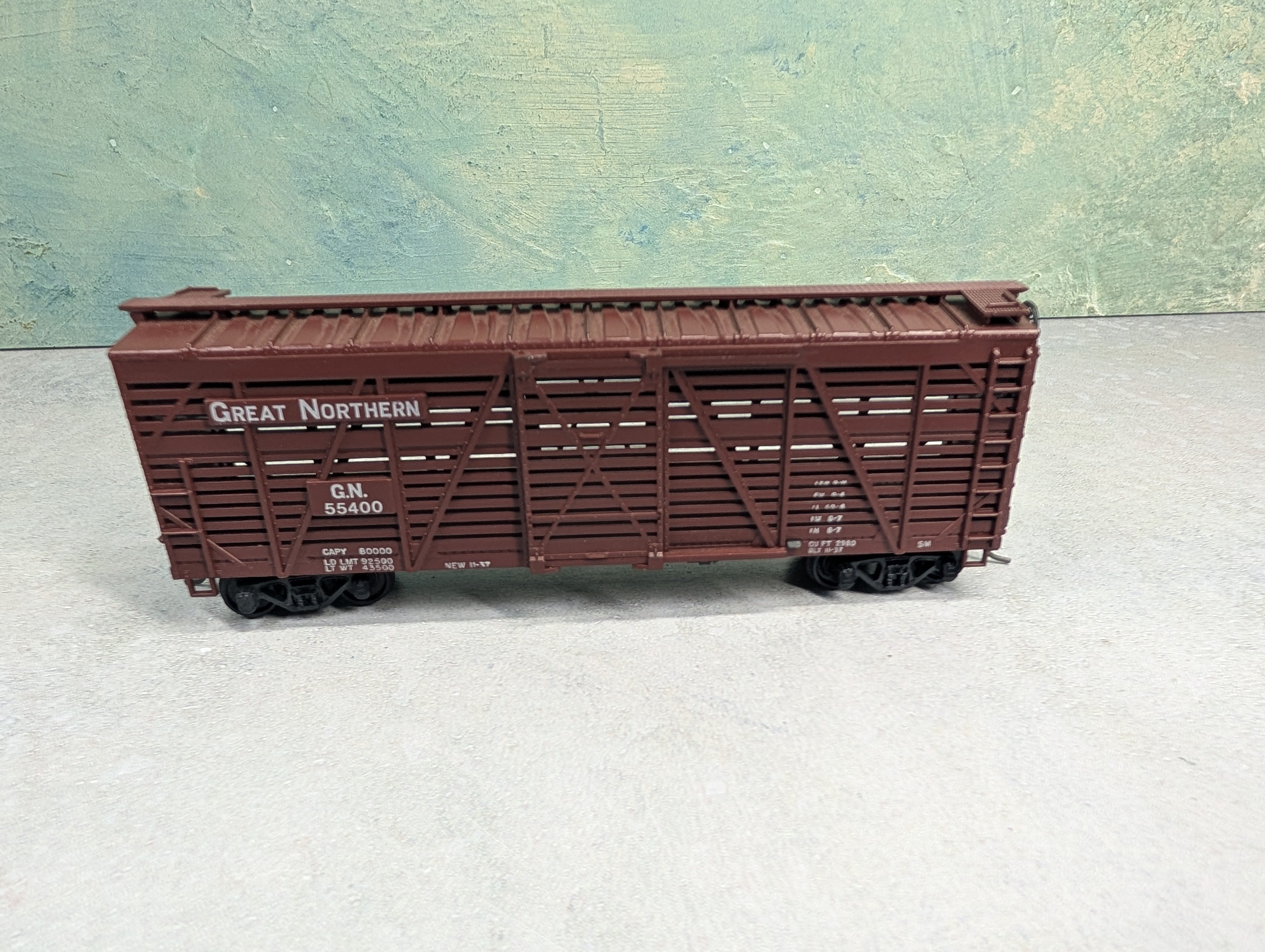 USED Athearn HO Scale 40' Cattle Stock Car Great Northern GN #55400