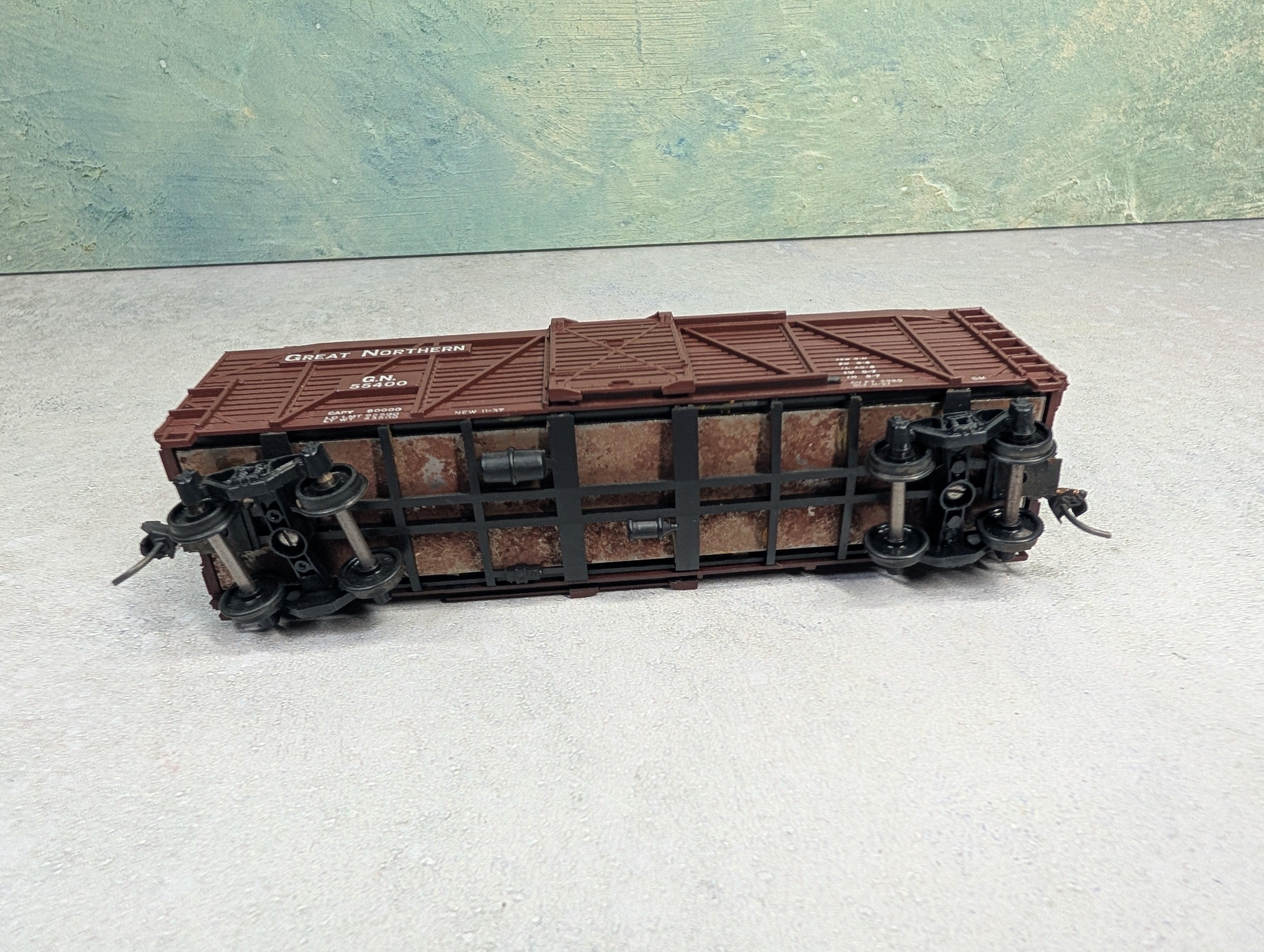 USED Athearn HO Scale 40' Cattle Stock Car Great Northern GN #55400