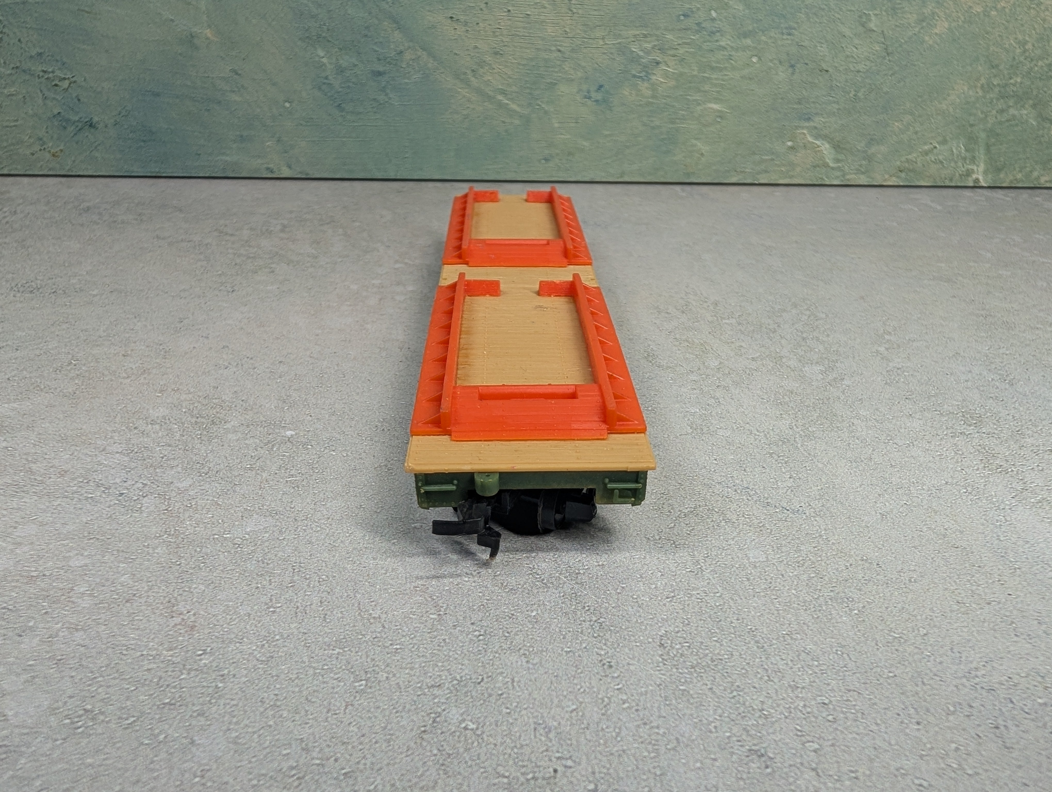 USED Tyco HO Scale 50' Flat Car Santa Fe ATSF #90806
