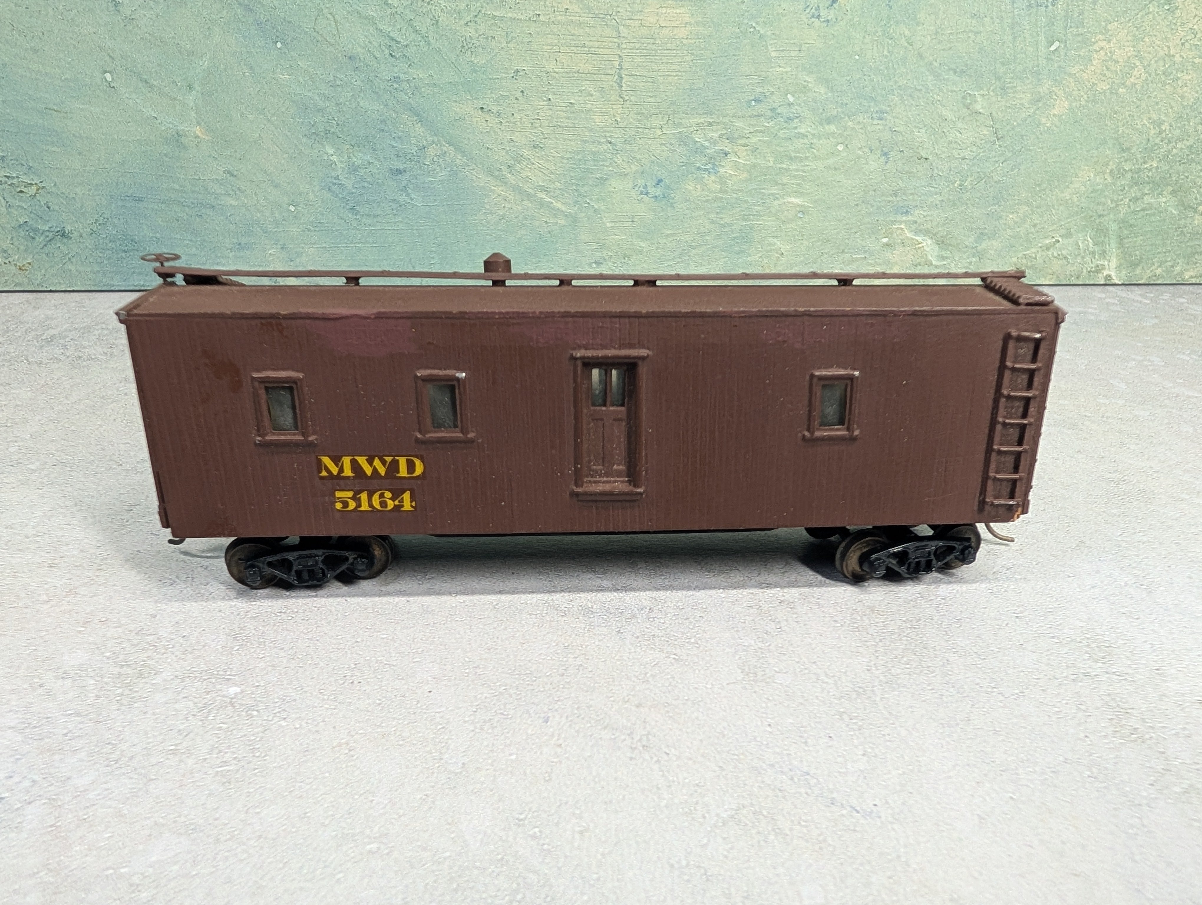 USED HO Scale MOW Car MWD #5164 Wooden Custom Decals