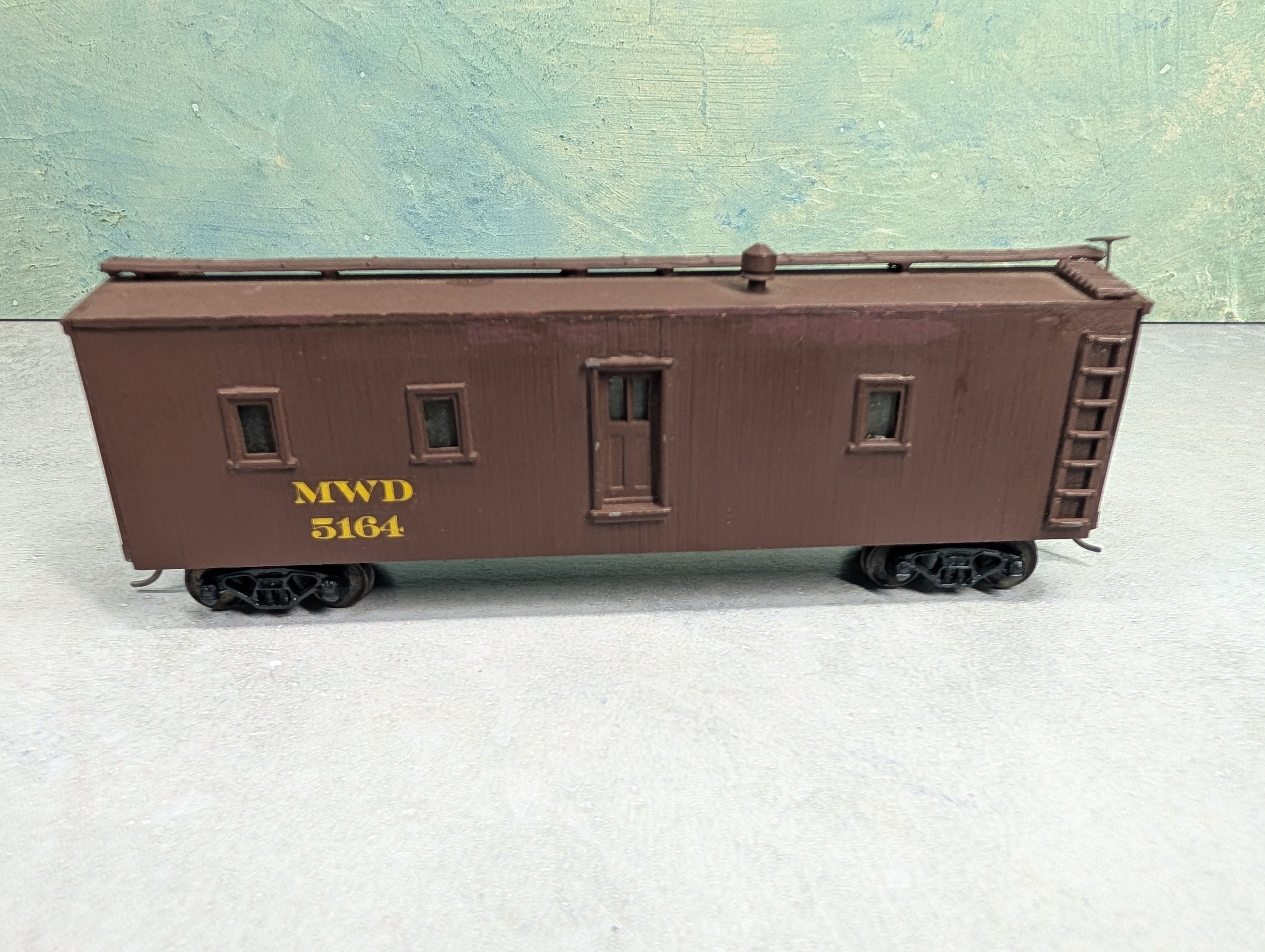 USED HO Scale MOW Car MWD #5164 Wooden Custom Decals