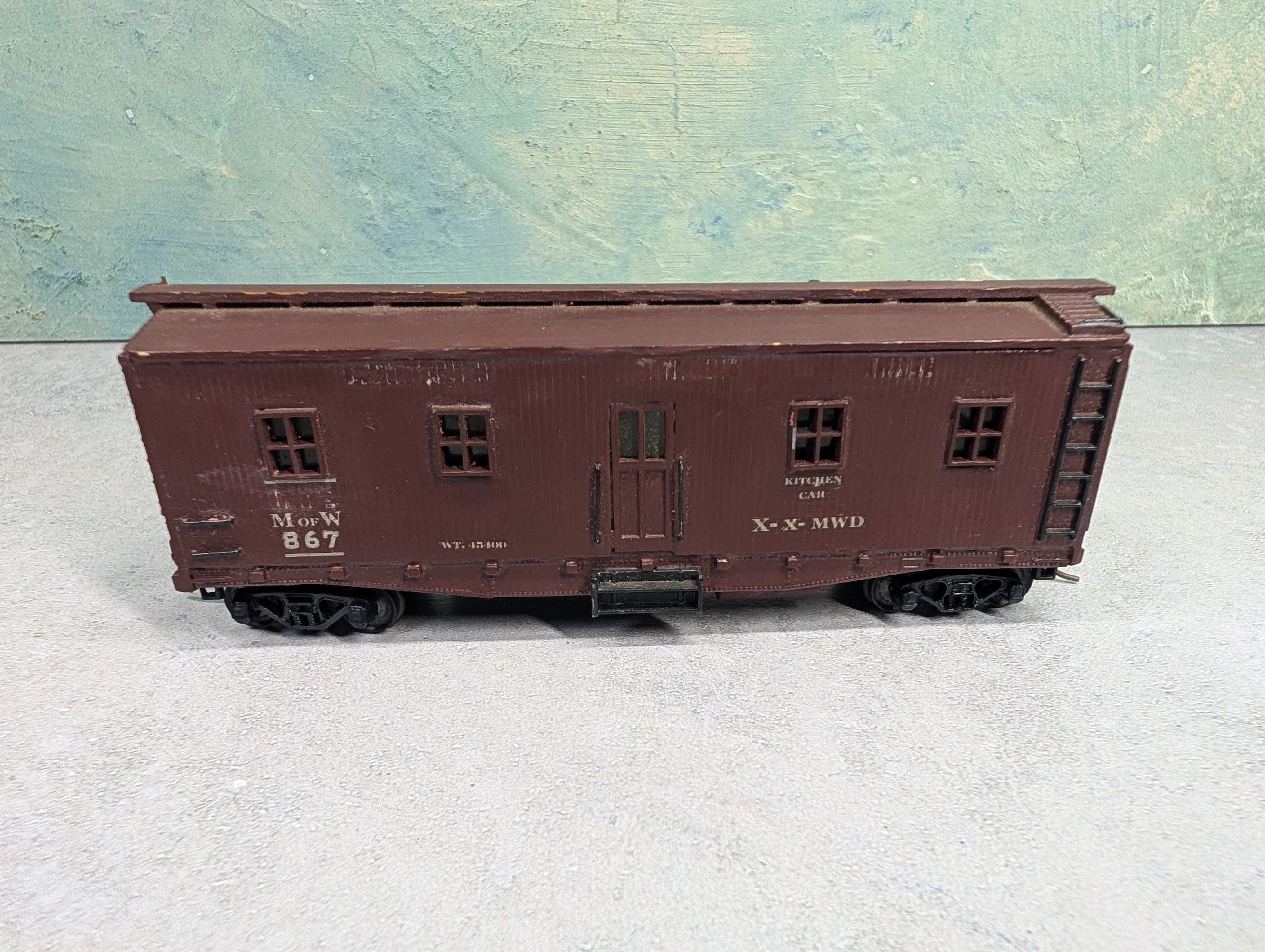 USED HO Scale MOW Kitchen Car M of W #867 Wooden Custom Decals