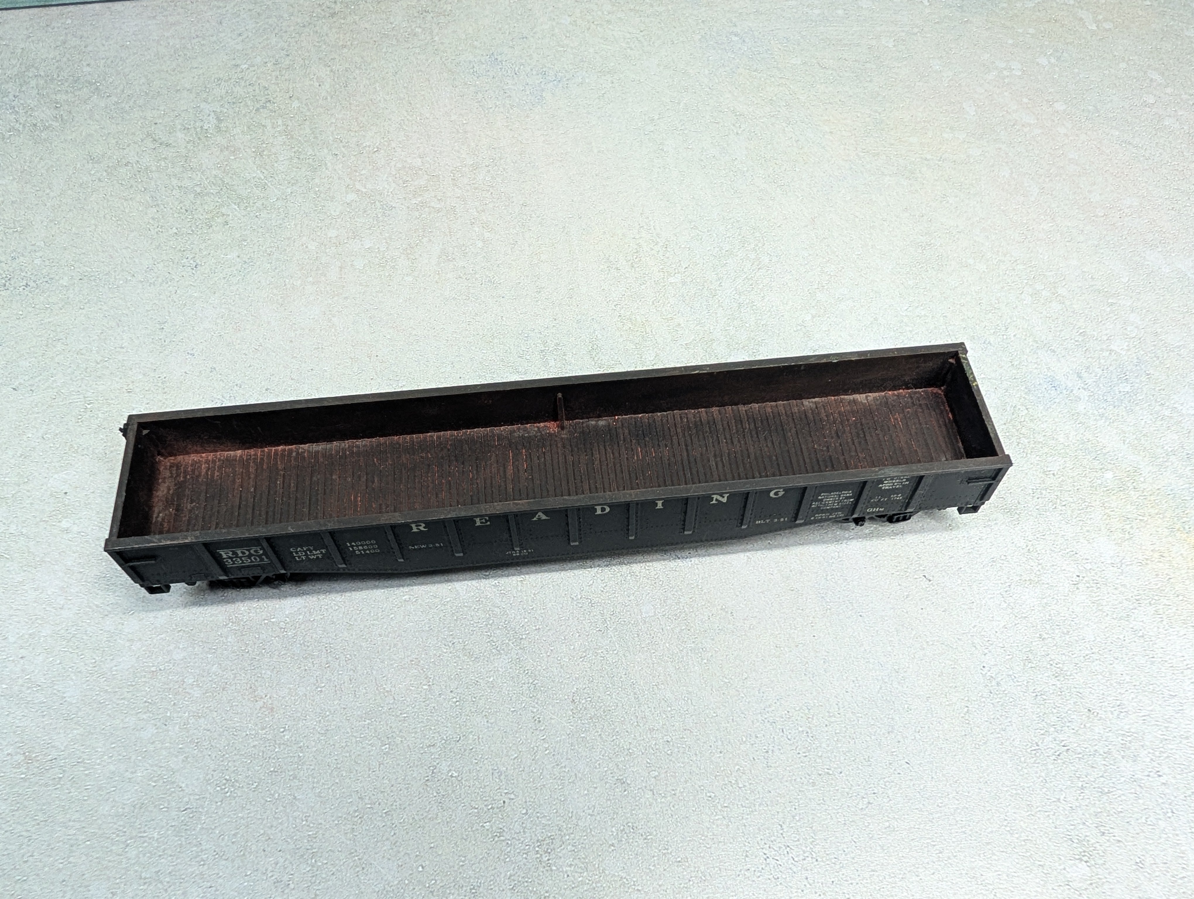 USED HO Scale 54' Gondola Reading RDG #33501