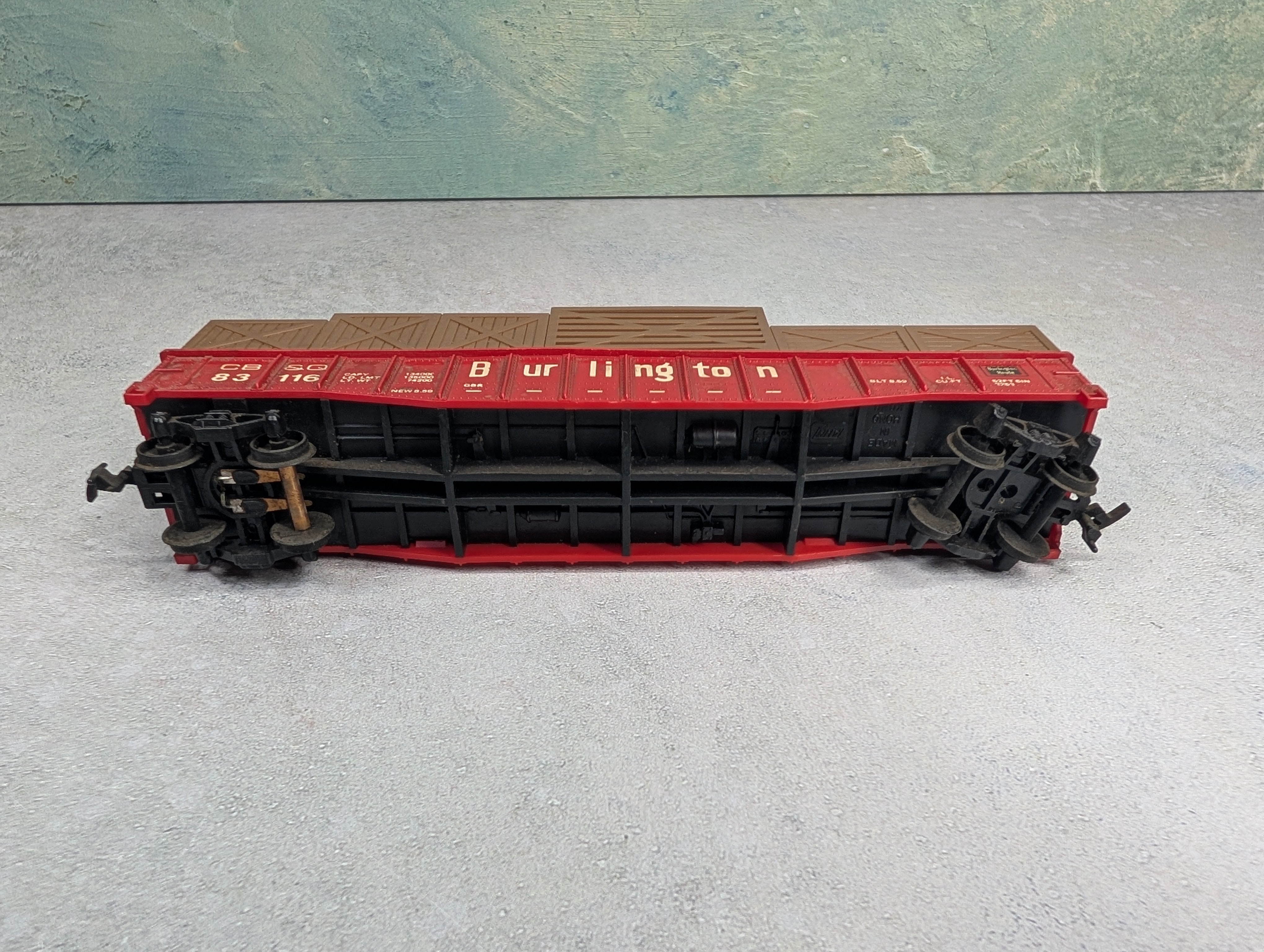 USED AHM HO Scale 50' Gondola Sound Car Burlington CB&Q #83116