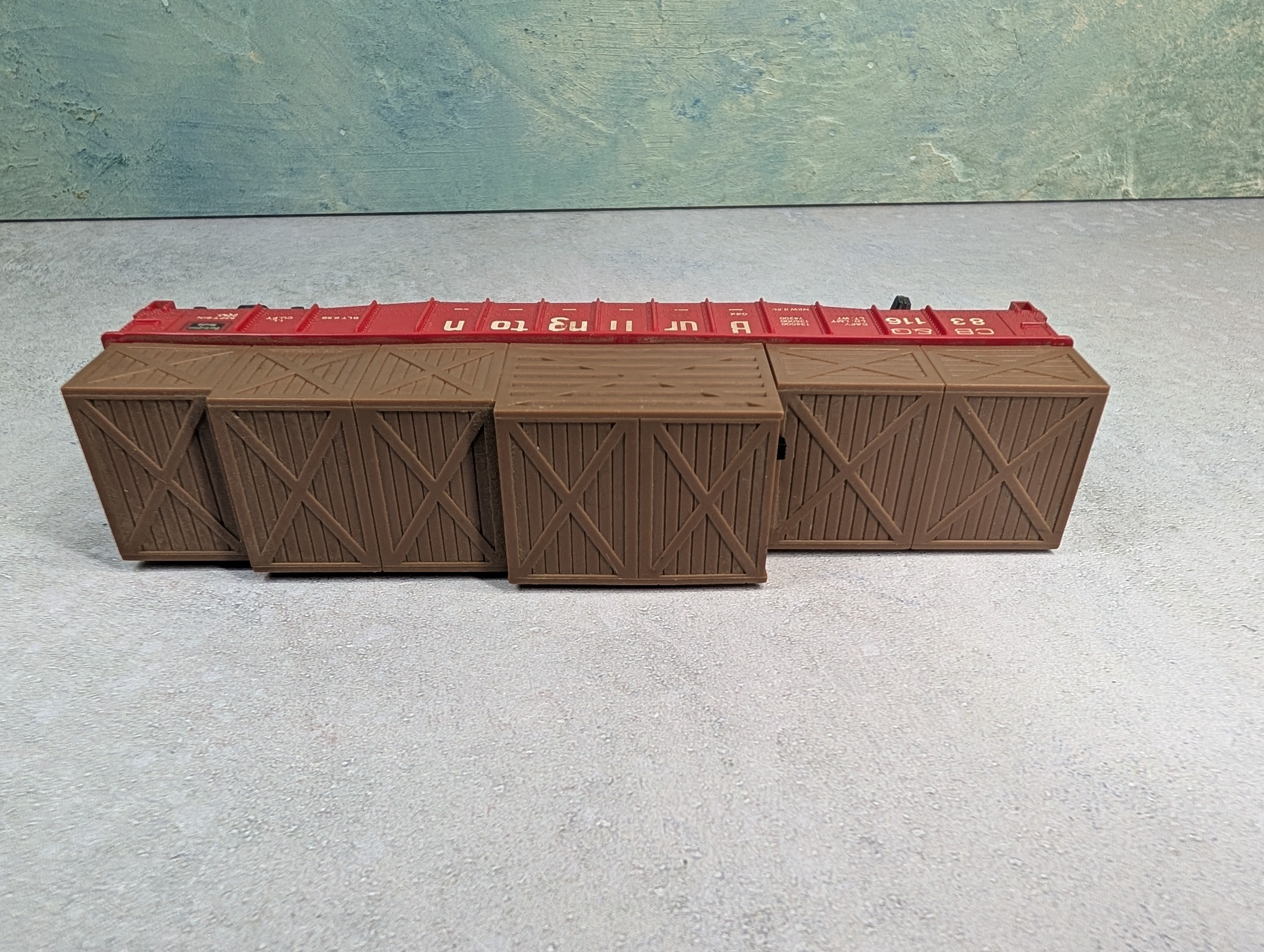 USED AHM HO Scale 50' Gondola Sound Car Burlington CB&Q #83116
