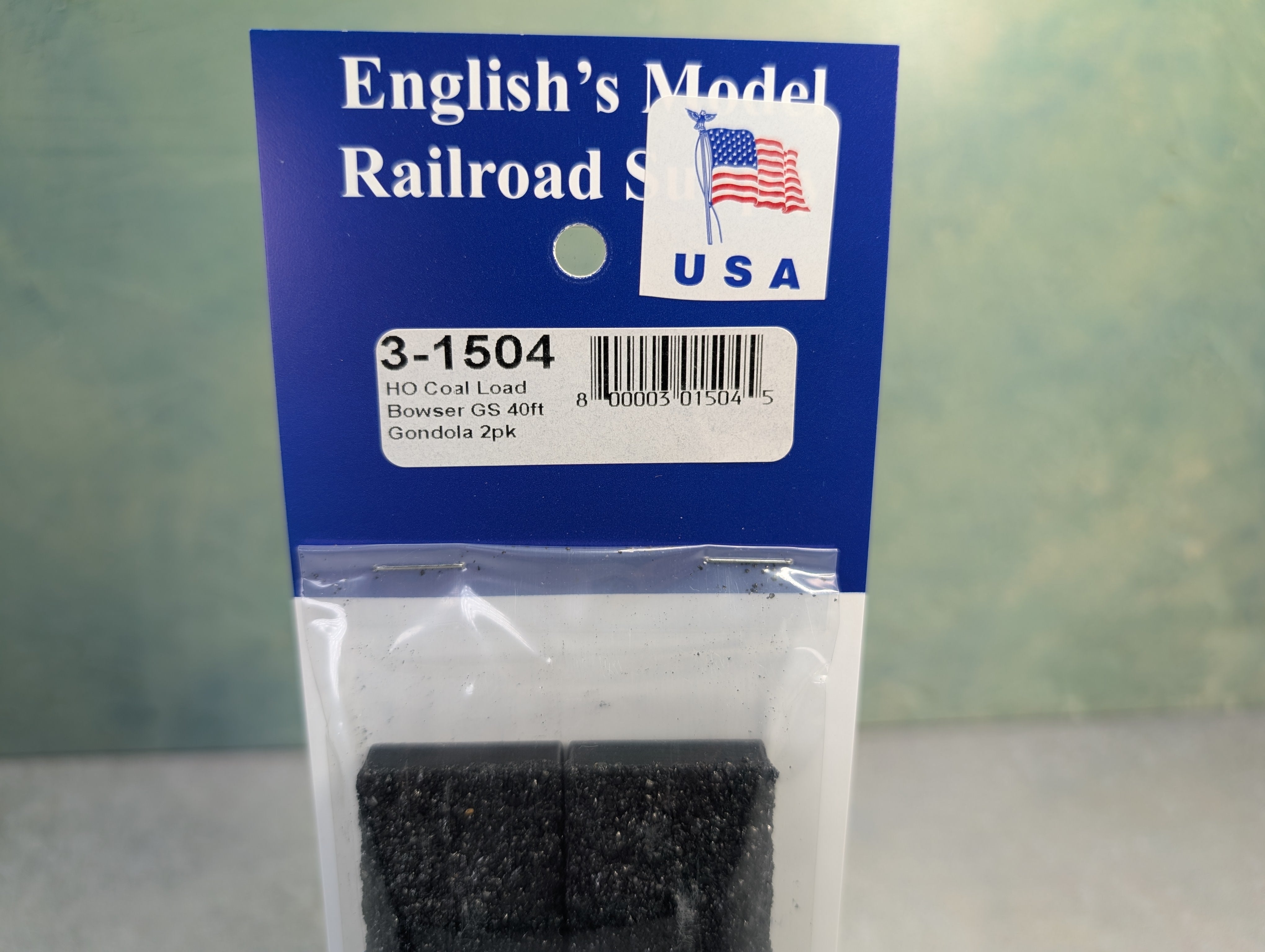 English's Model Railroad Supply #3-1504 HO Scale Coal Load for Bowser GS 40' Gondola (2 Pack)